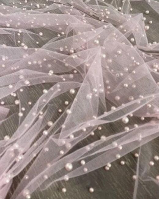 Baby Pink Pearl Tulle