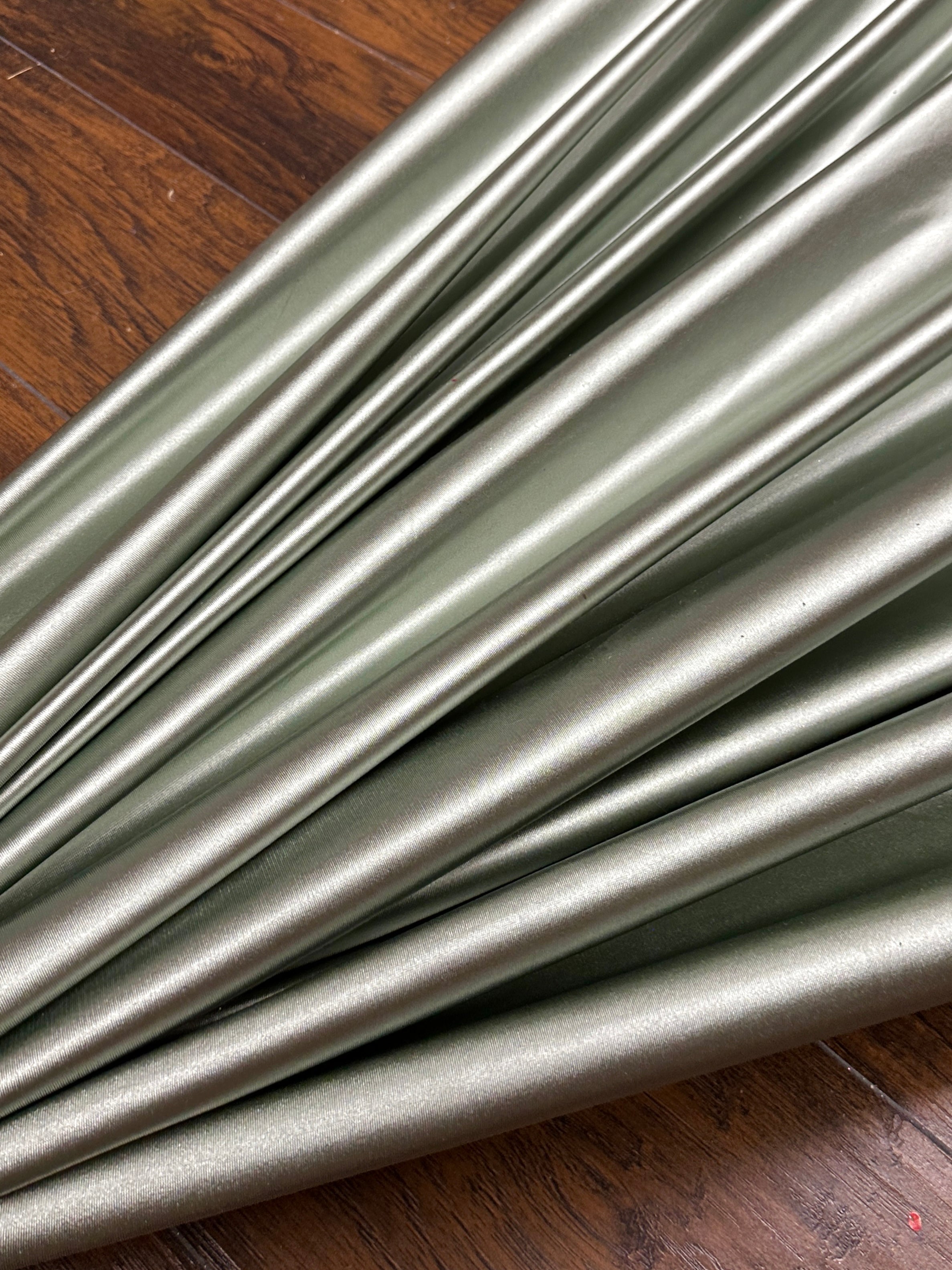 Sage Green Shiny Nylon Spandex, green nylon spandex, 4 Way Stretch nylon spandex, dark green nylon spandex, shiny nylon spandex for woman, shiny nylon for bride, spandex for swim wear, premium spandex, spandex on sale, low price spandex
