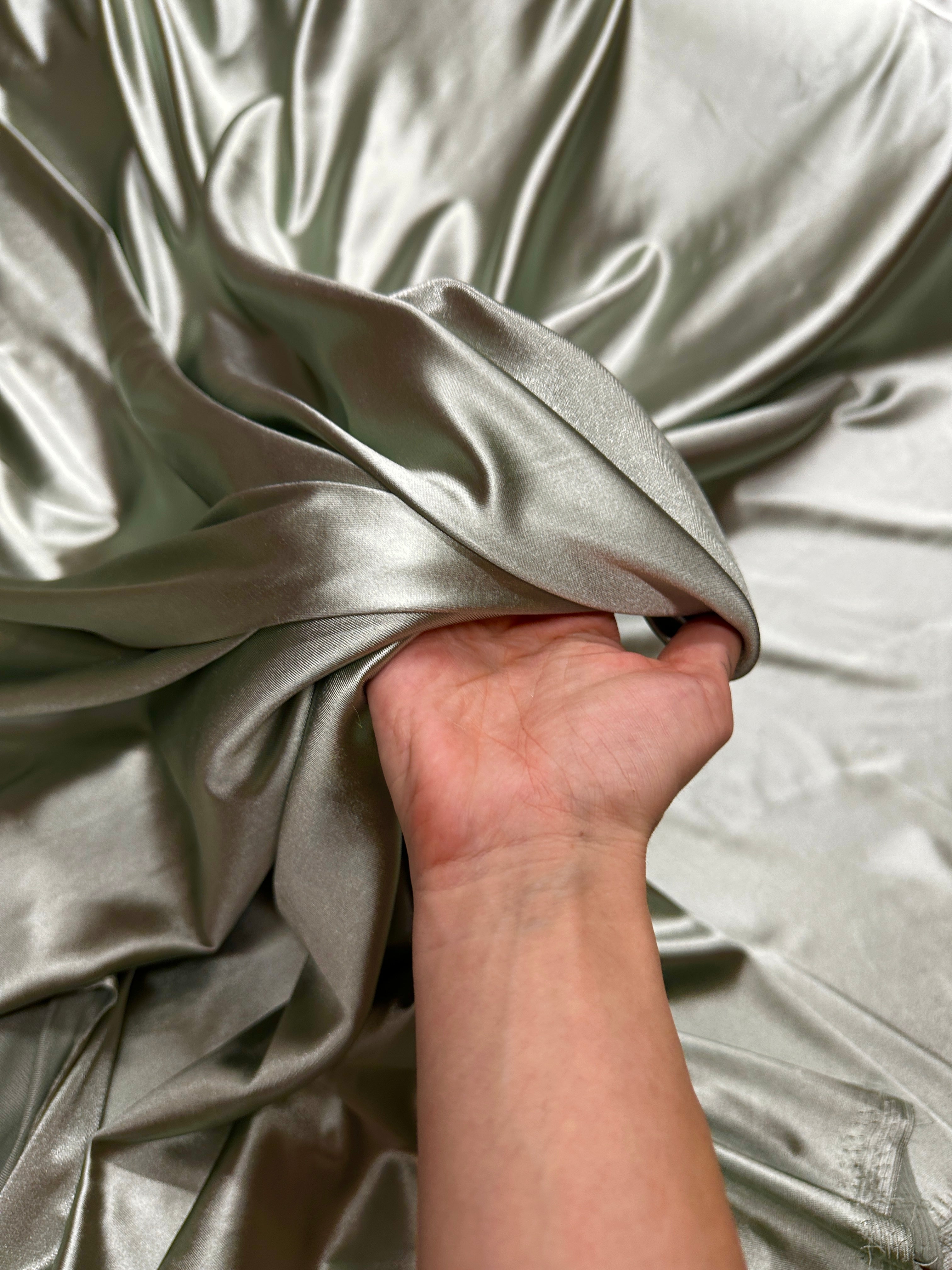 Sage Green Shiny Nylon Spandex, green nylon spandex, 4 Way Stretch nylon spandex, dark green nylon spandex, shiny nylon spandex for woman, shiny nylon for bride, spandex for swim wear, premium spandex, spandex on sale, low price spandex