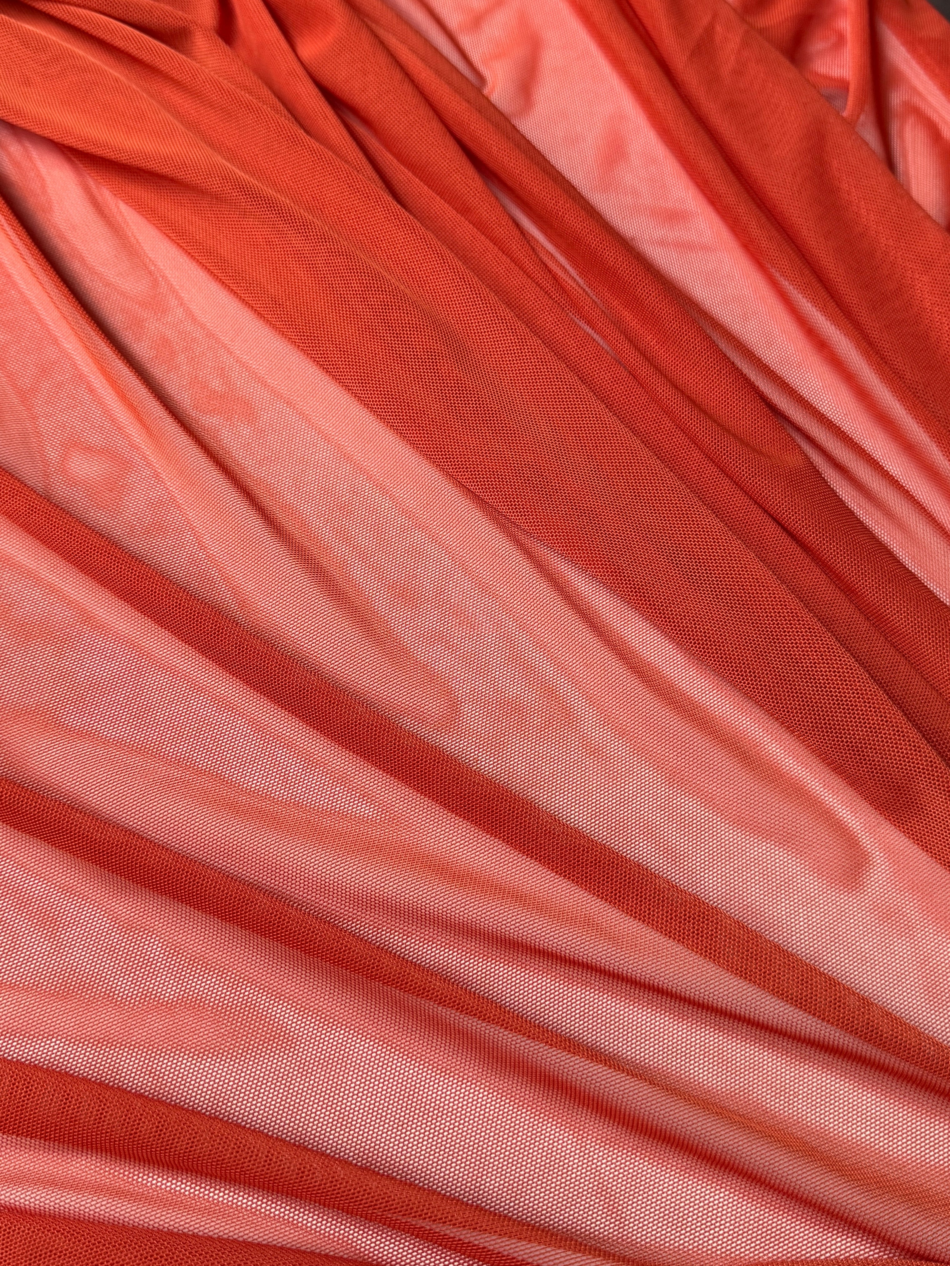 rust 4way stretch power mesh, dark orange power mesh, copper power mesh, rust power mesh