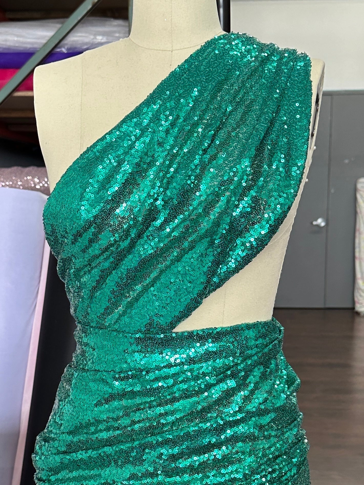 Teal Green Sequins on Mesh, light green sequins on mesh, green sequin on mesh, dark green sequin on mesh for woman, sequin on mesh for bride, sequin on mesh on discount, sequin on mesh on sale, premium sequin on mesh, kiki textile sequin on mesh, sequin on mesh for party wear