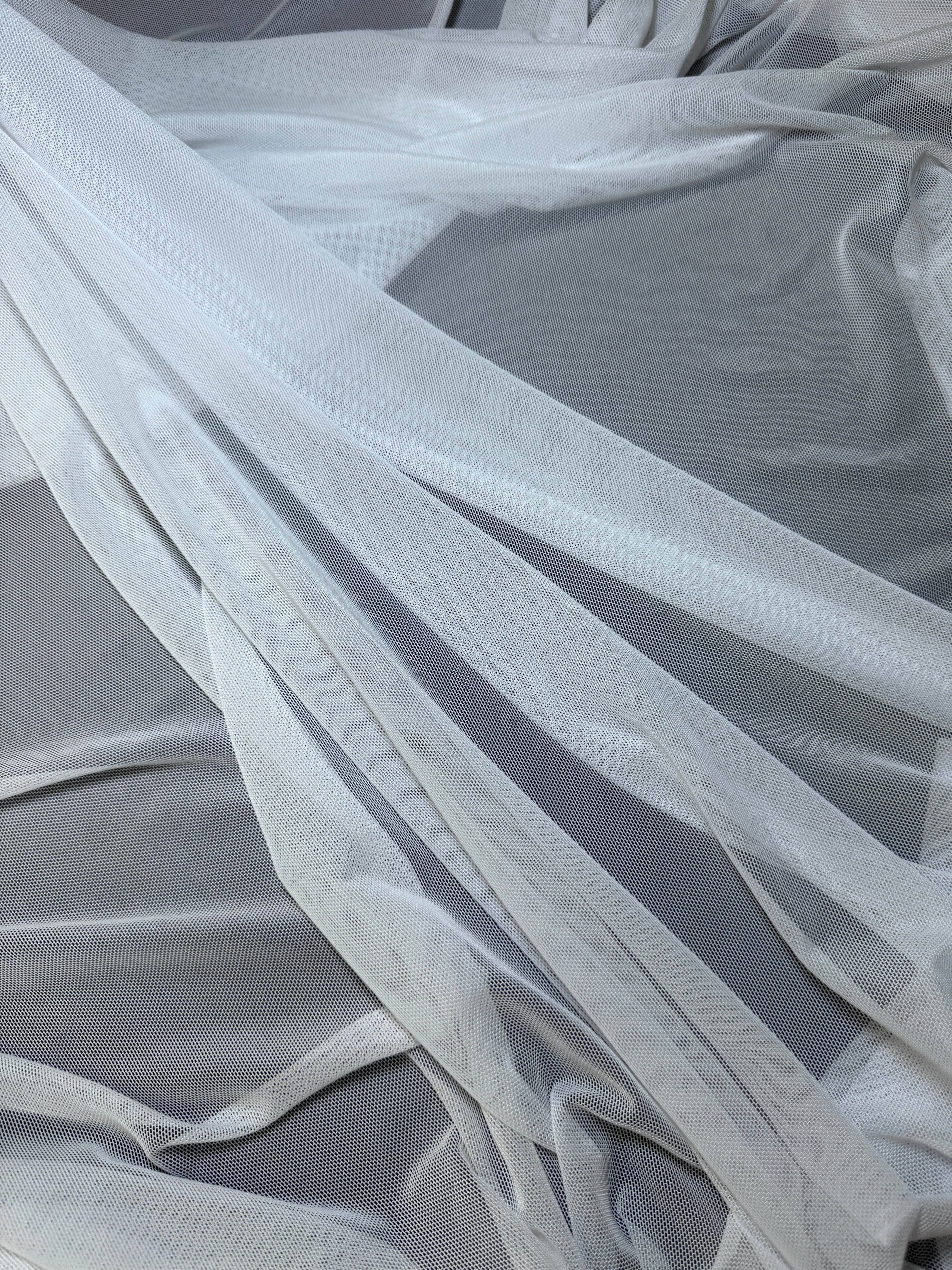 white 4way stretch power mesh, white power mesh, off white power mesh, bright white power mesh