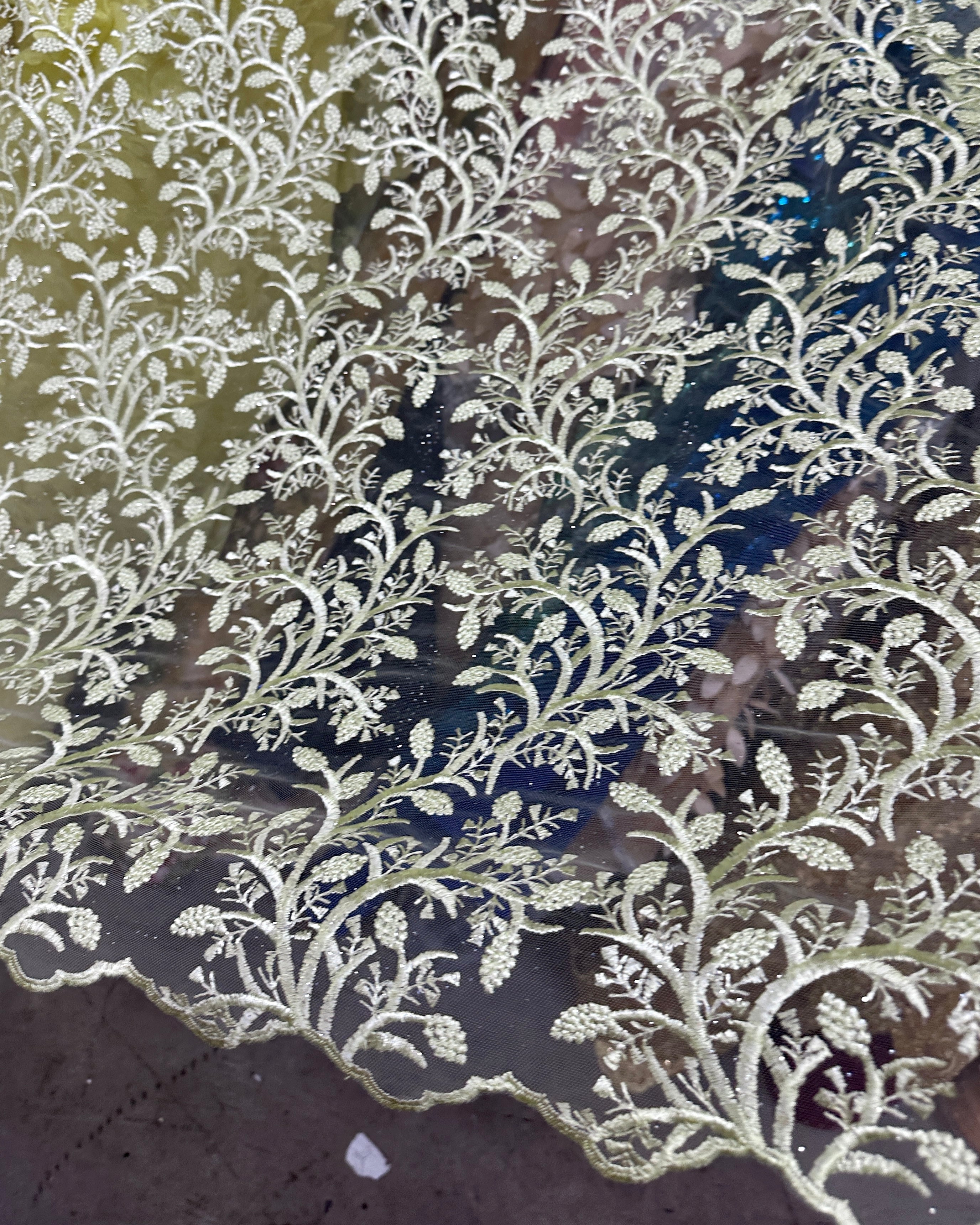 pistachio embroidered lace, green Lace, dark green lace, lace for woman, lace for bride, lace on discount, lace on sale, premium lace, kiki textile lace, lace for party wear dresses