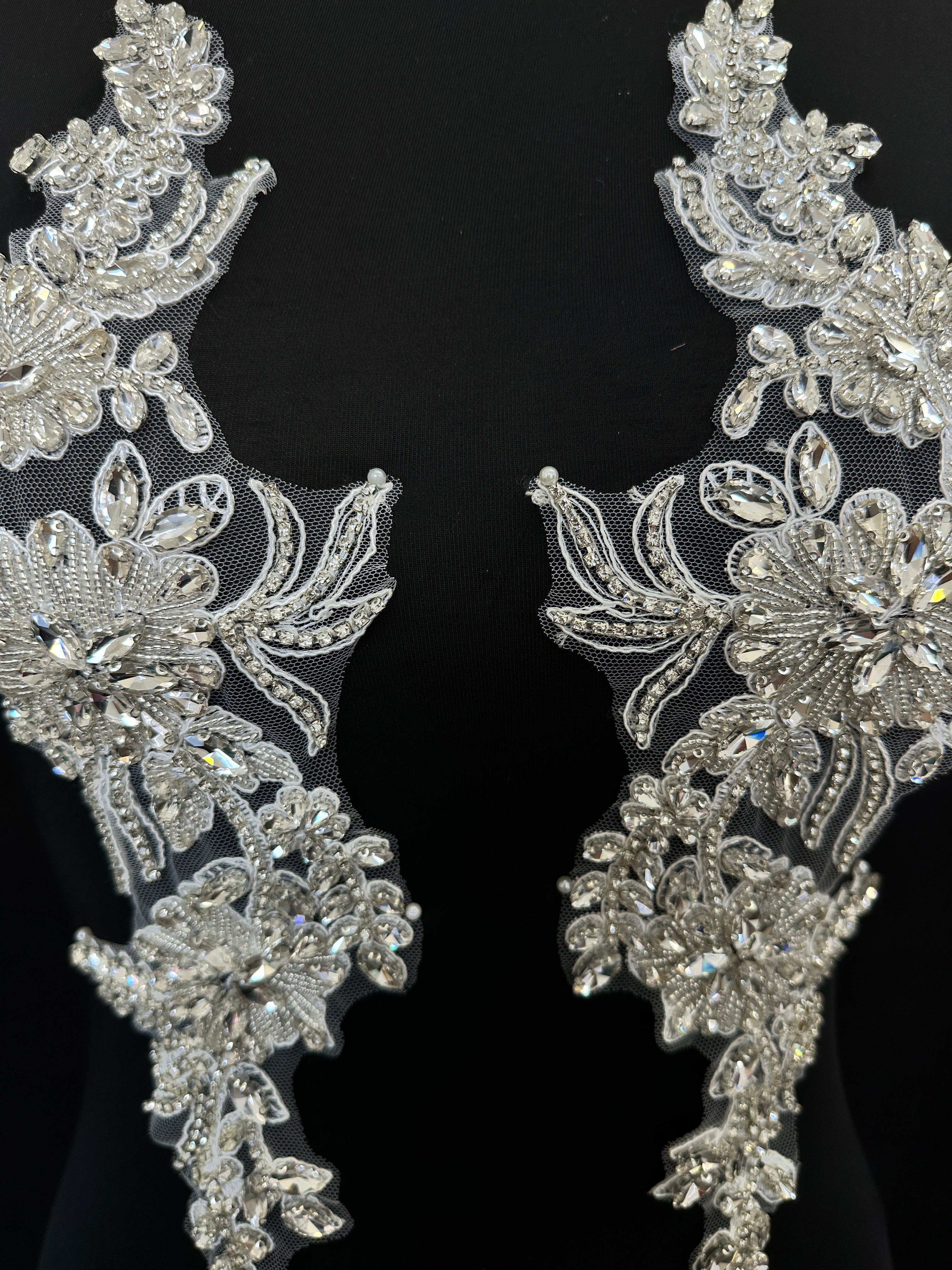 Trinity Silver Rhinestone Applique, Sewing, Fabric Store, Sewing Store, Cheap Fabric Store, Kiki Textiles, Textile by the Yard