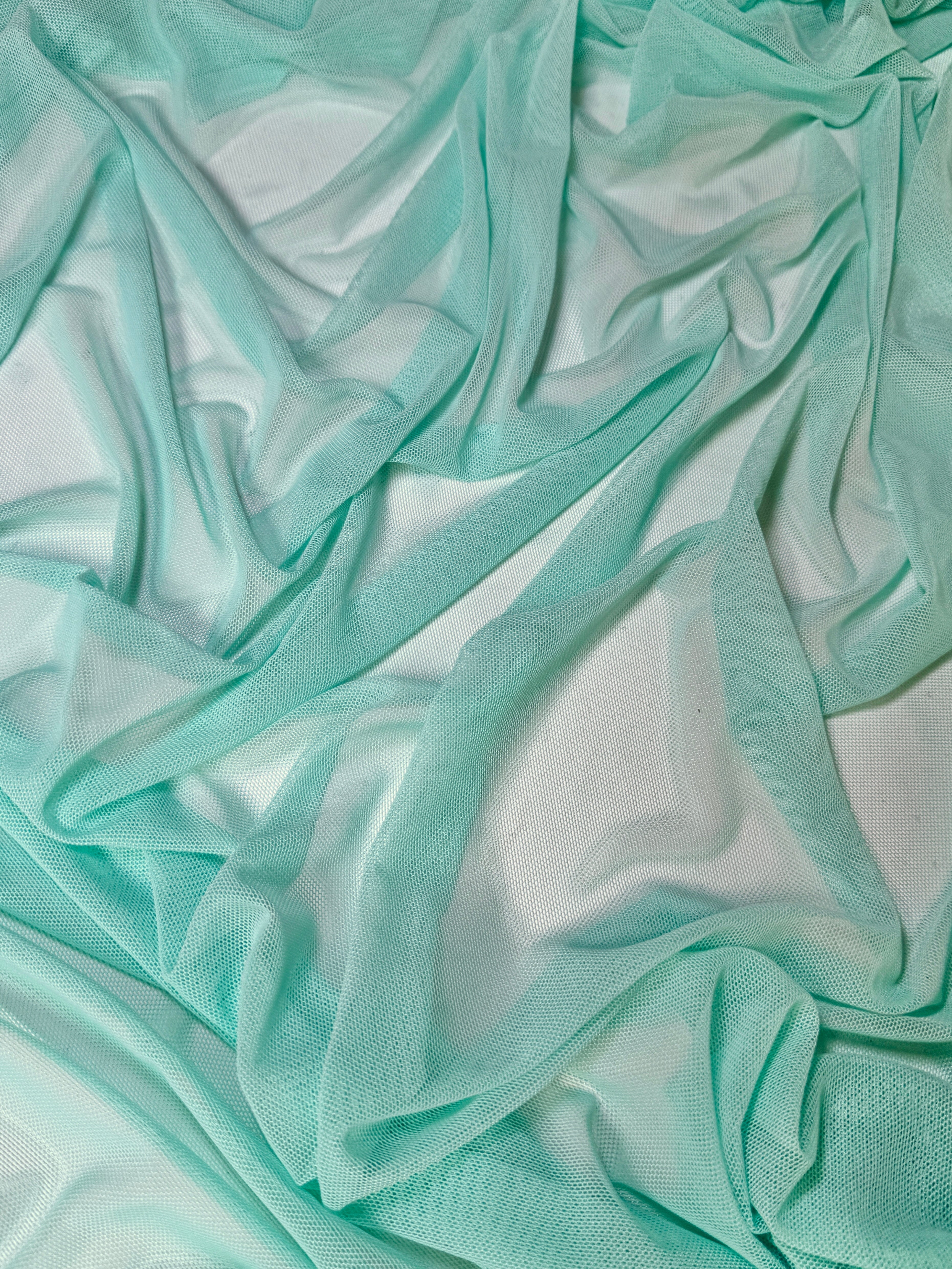 seafoam 4way stretch power mesh, light blue power mesh, ocean blue power mesh, baby blue power mesh