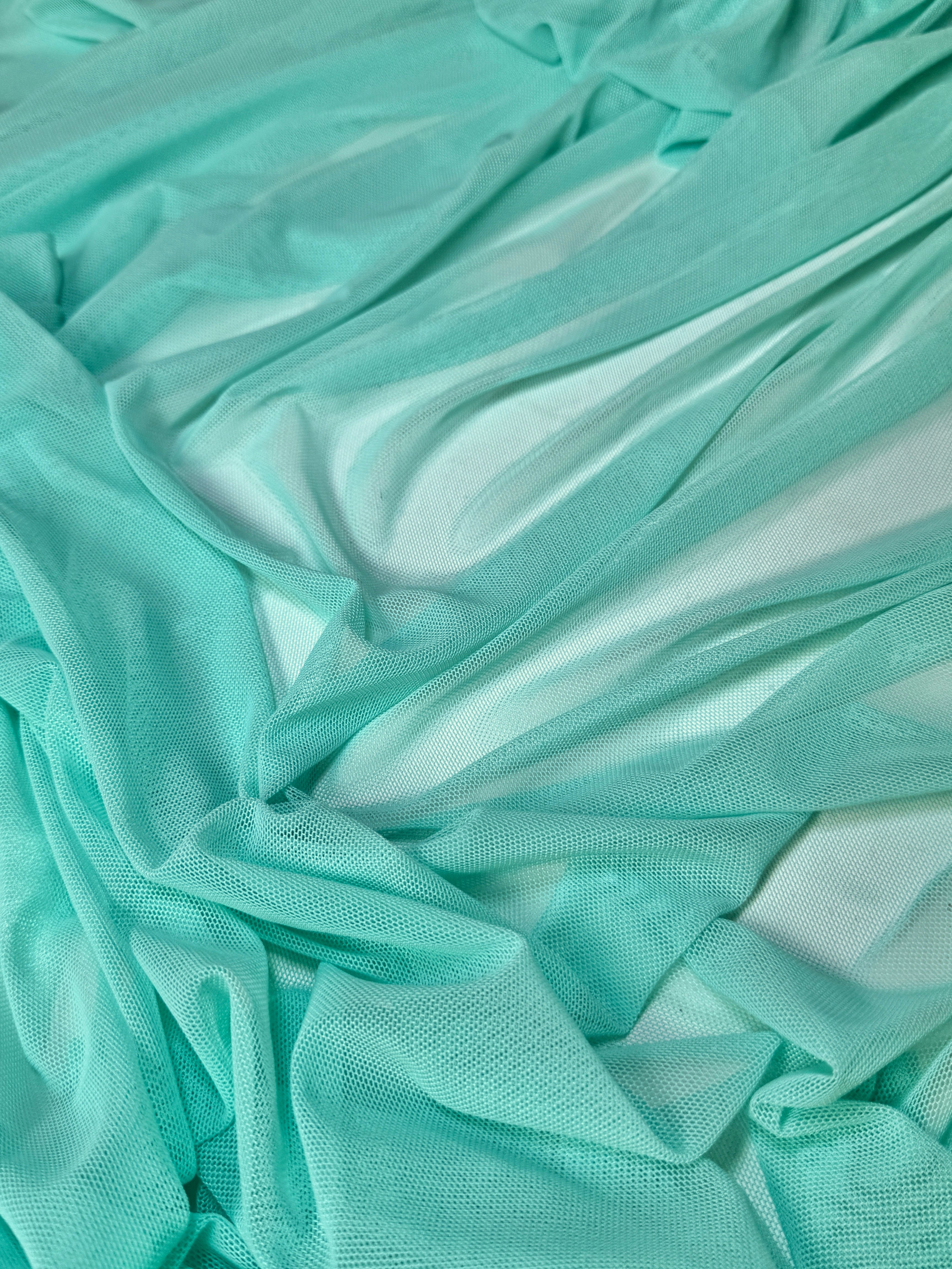 seafoam 4way stretch power mesh, light blue power mesh, ocean blue power mesh, baby blue power mesh