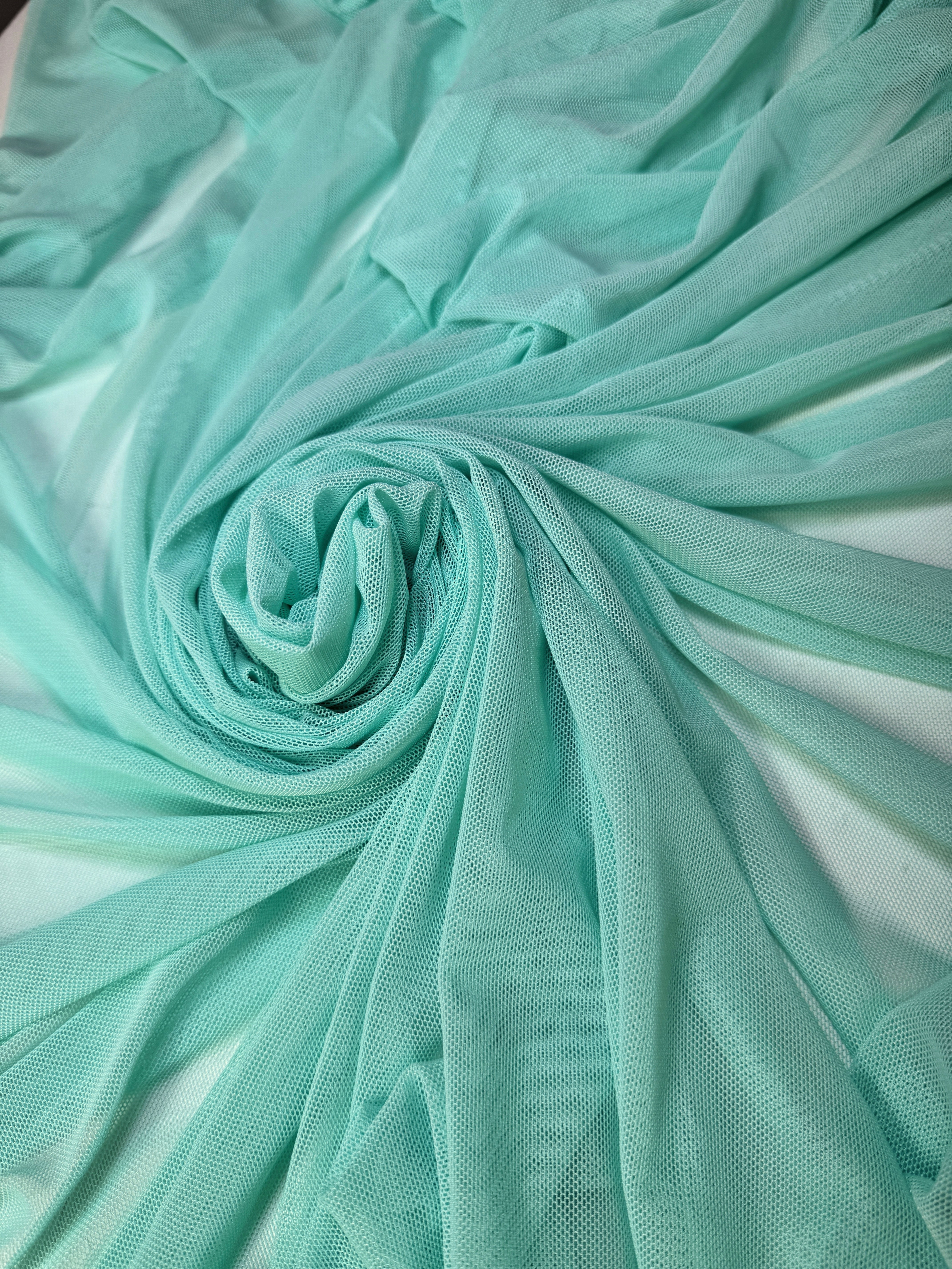seafoam 4way stretch power mesh, light blue power mesh, ocean blue power mesh, baby blue power mesh