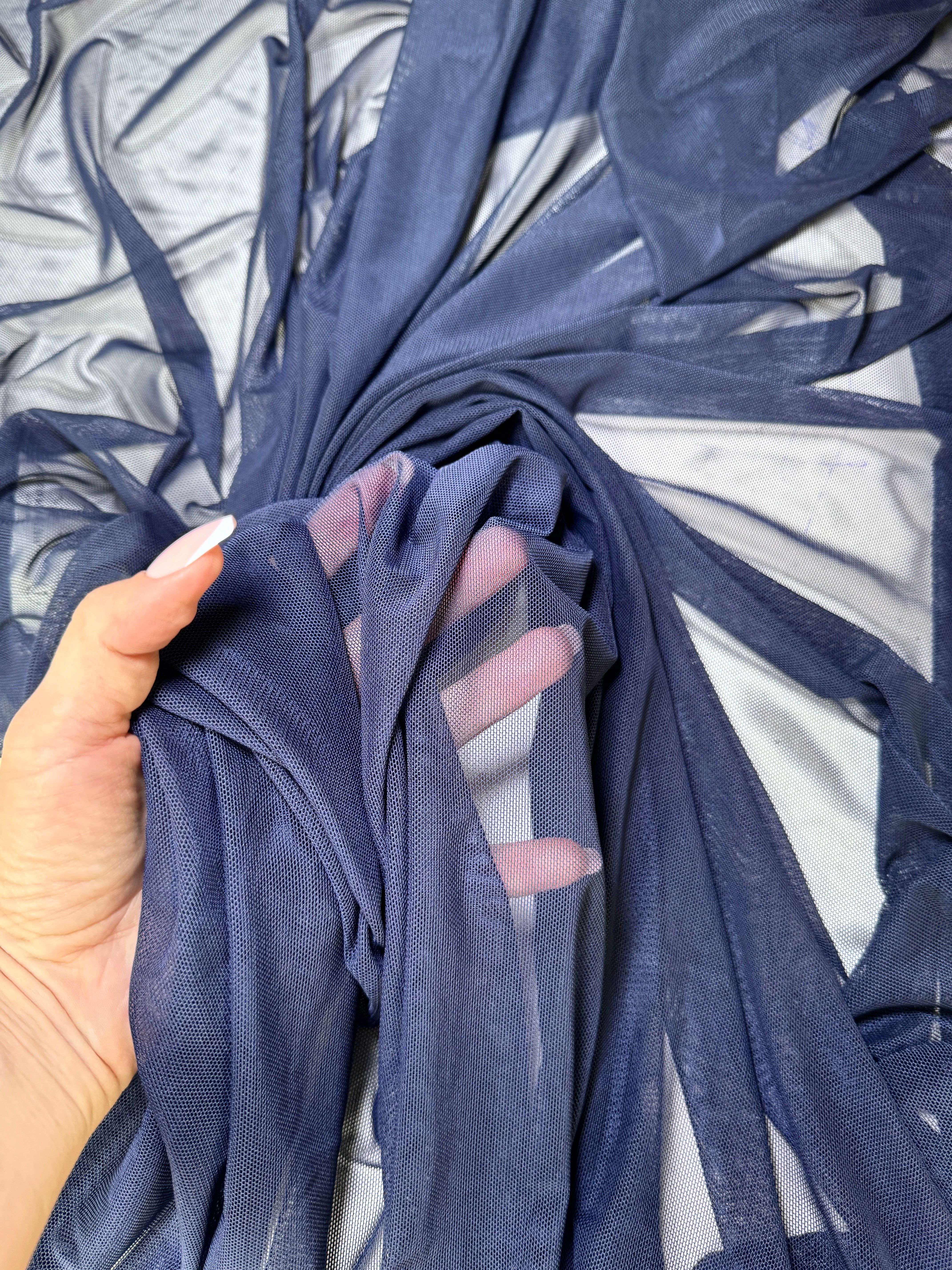 navy 4way stretch power mesh, dark blue power mesh, blue power mesh, light blue power mesh