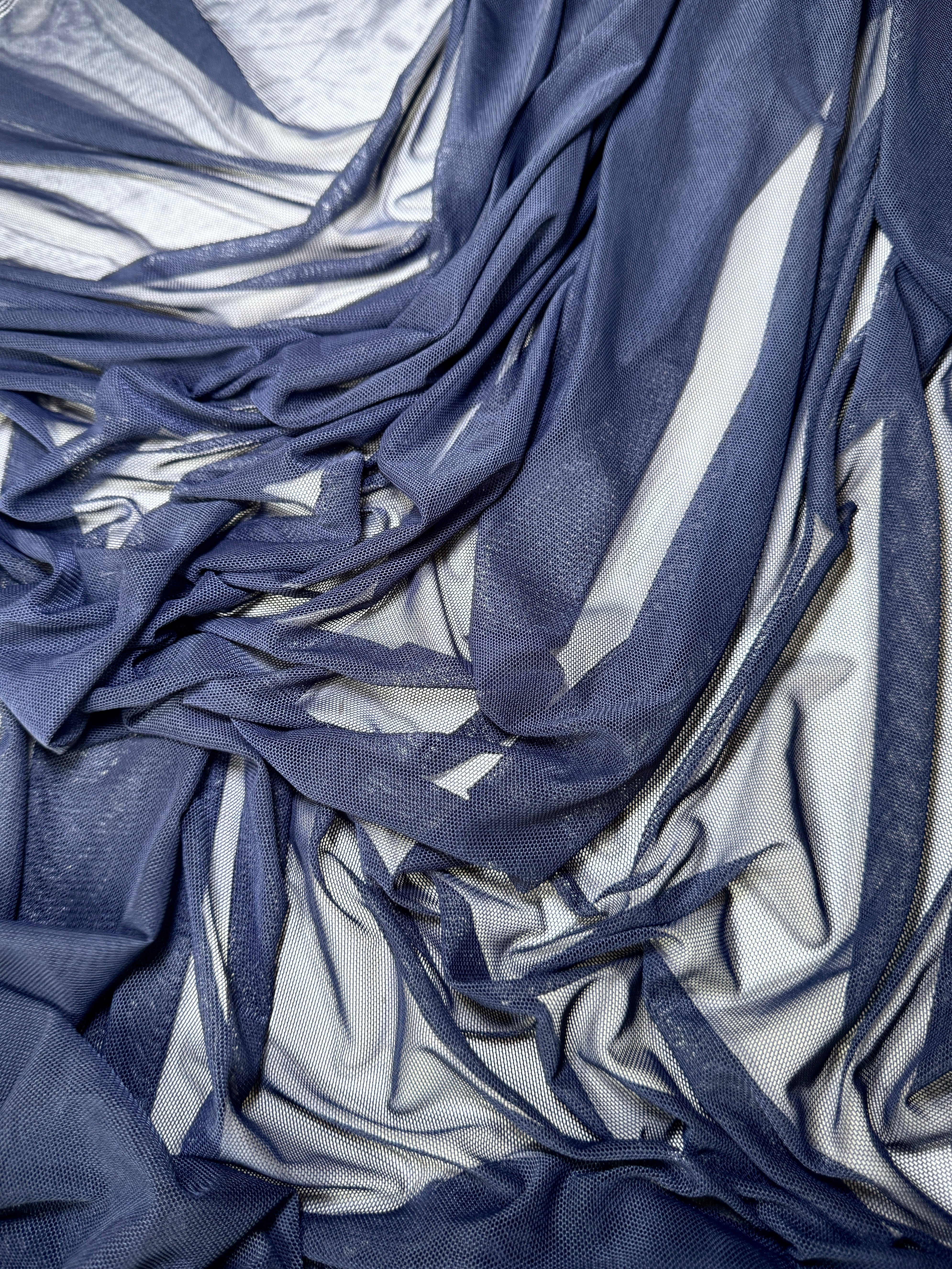 navy 4way stretch power mesh, dark blue power mesh, blue power mesh, light blue power mesh