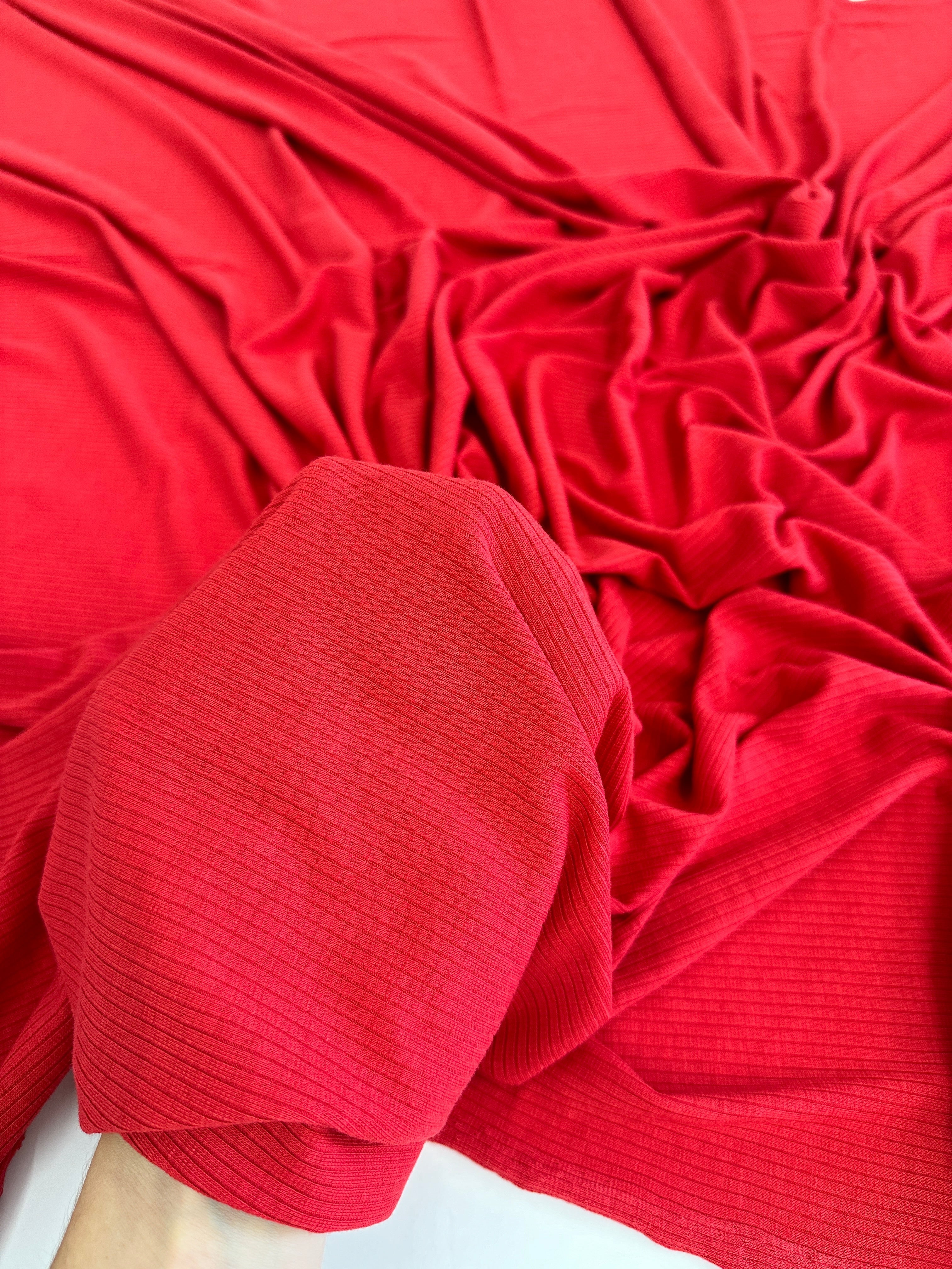 Red Solid Rib Knit, Shop Fabrics Online, Sewing, Fabric Store, Sewing Store, Cheap Fabric Store, Kiki Textiles, Textile by the Yard