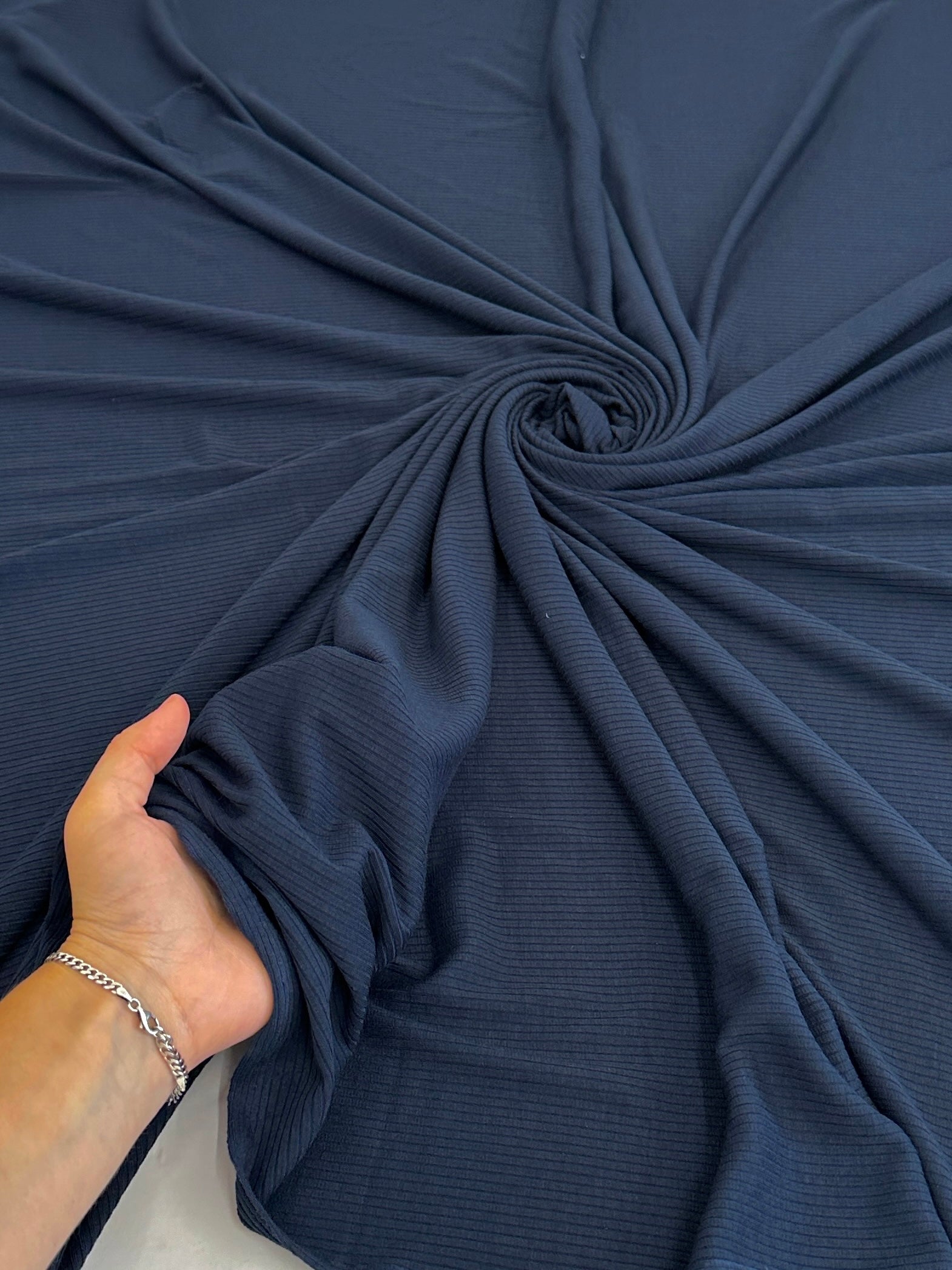 Navy Solid Rib Knit, Shop Fabrics Online, Sewing, Fabric Store, Sewing Store, Cheap Fabric Store, Kiki Textiles, Textile by the Yard