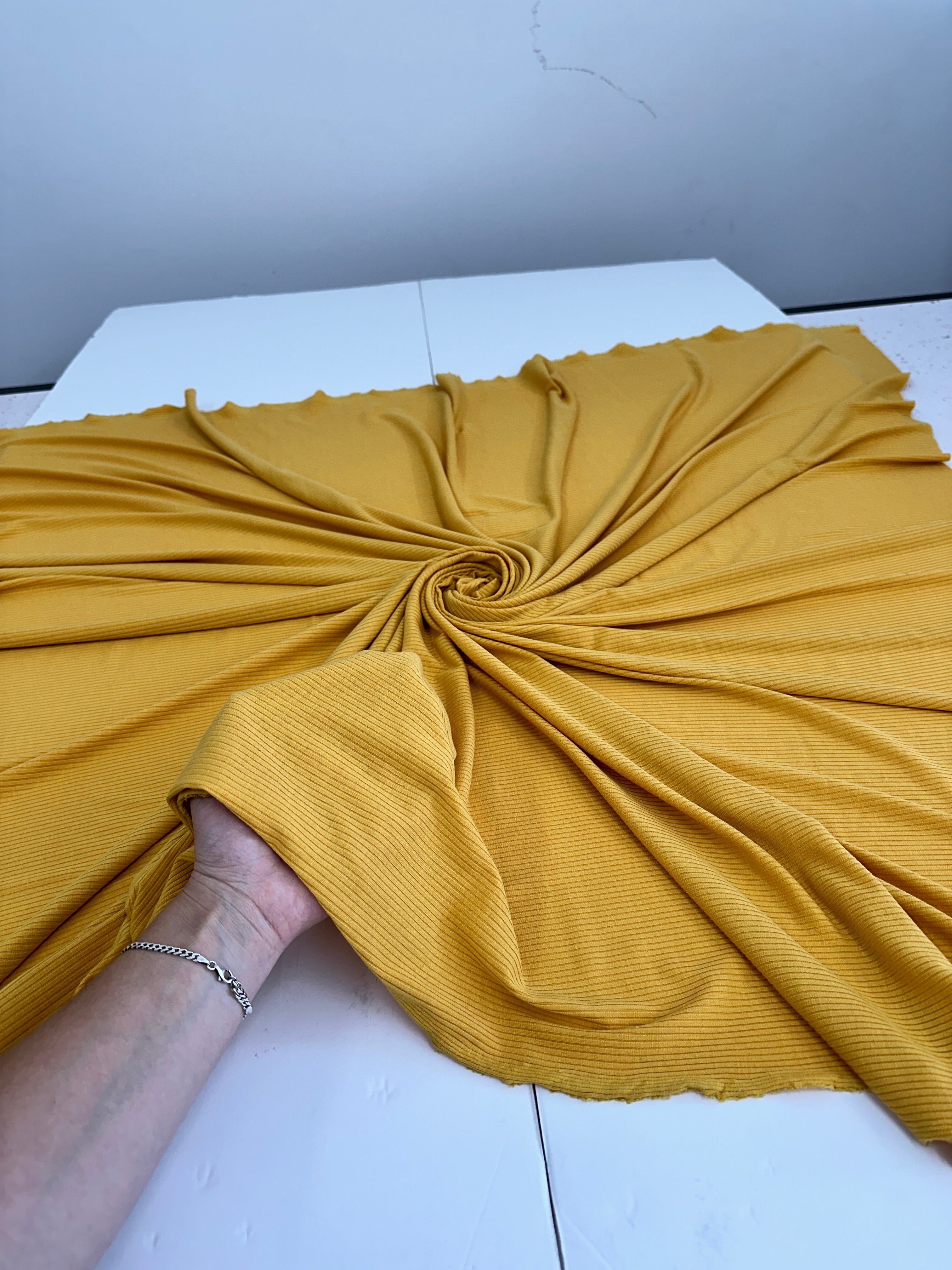 Mango Solid Rib Knit, Jersey Knit, 4 Way Stretch Fabric, Chunky Knit, Knit Fabric by the Yard, Spandex Fabric, Textured Knit