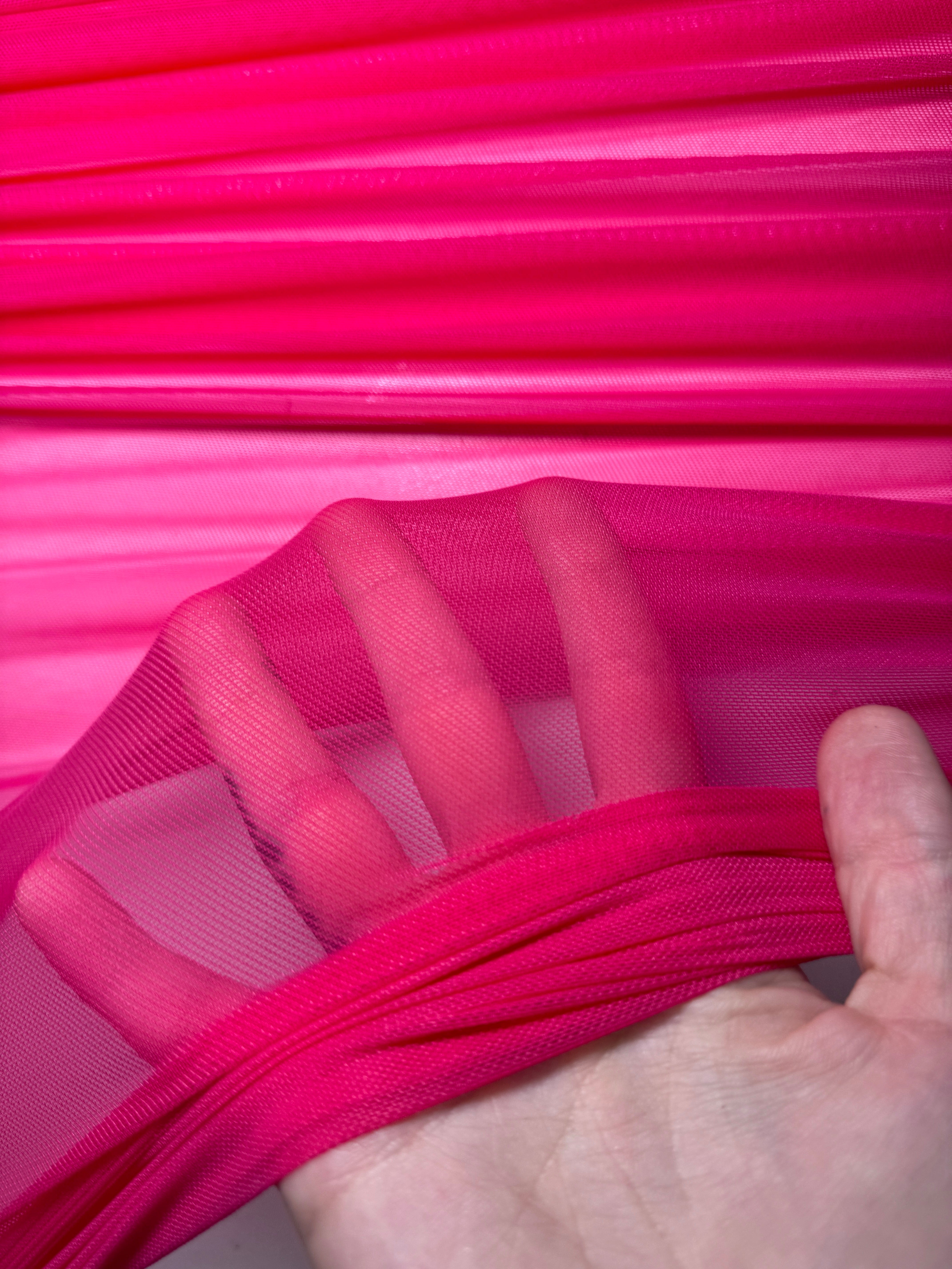 hot pink 4way stretch power mesh, pink power mesh, light pink power mesh, fuchsia power mesh
