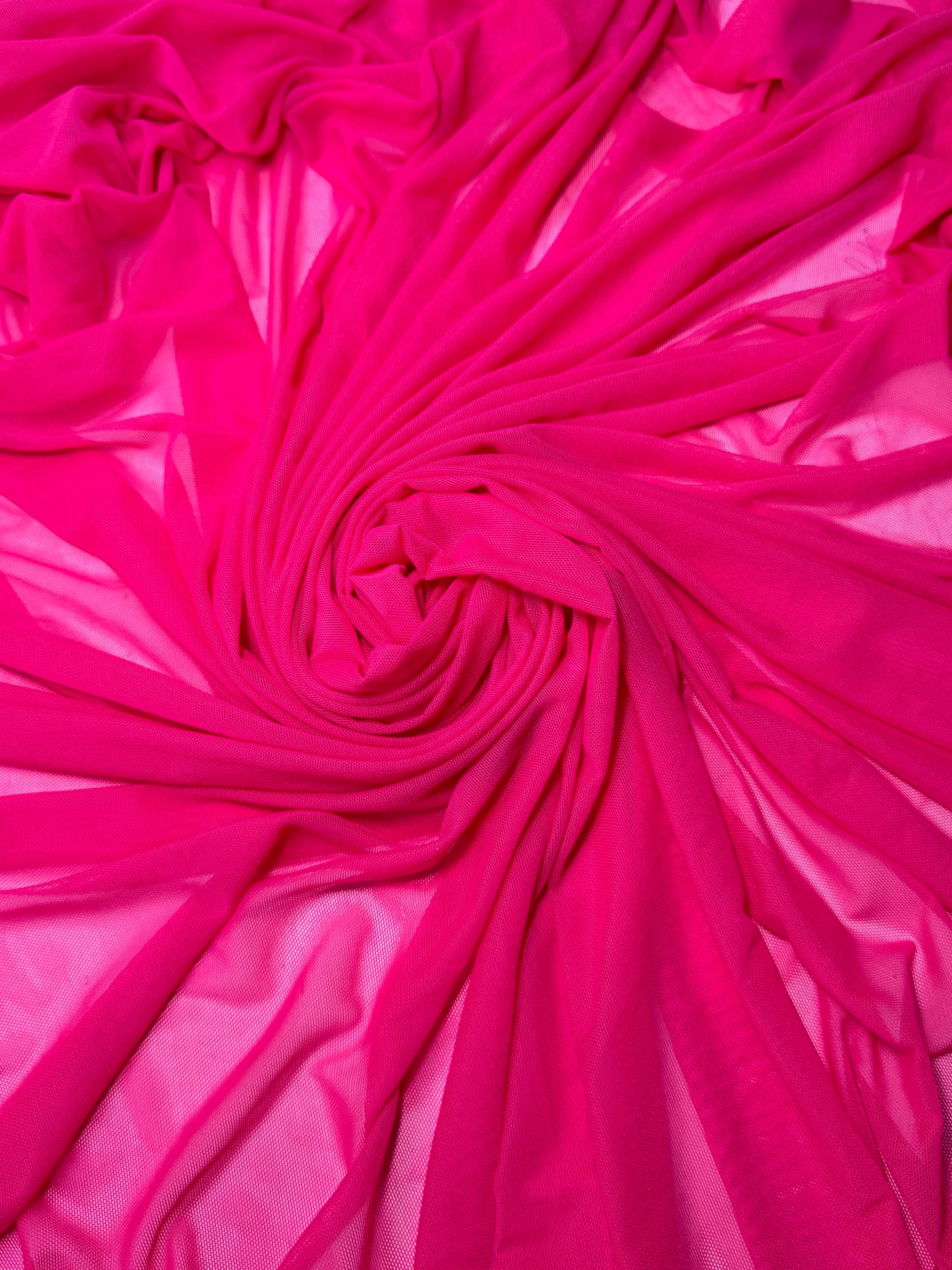 hot pink 4way stretch power mesh, pink power mesh, light pink power mesh, fuchsia power mesh