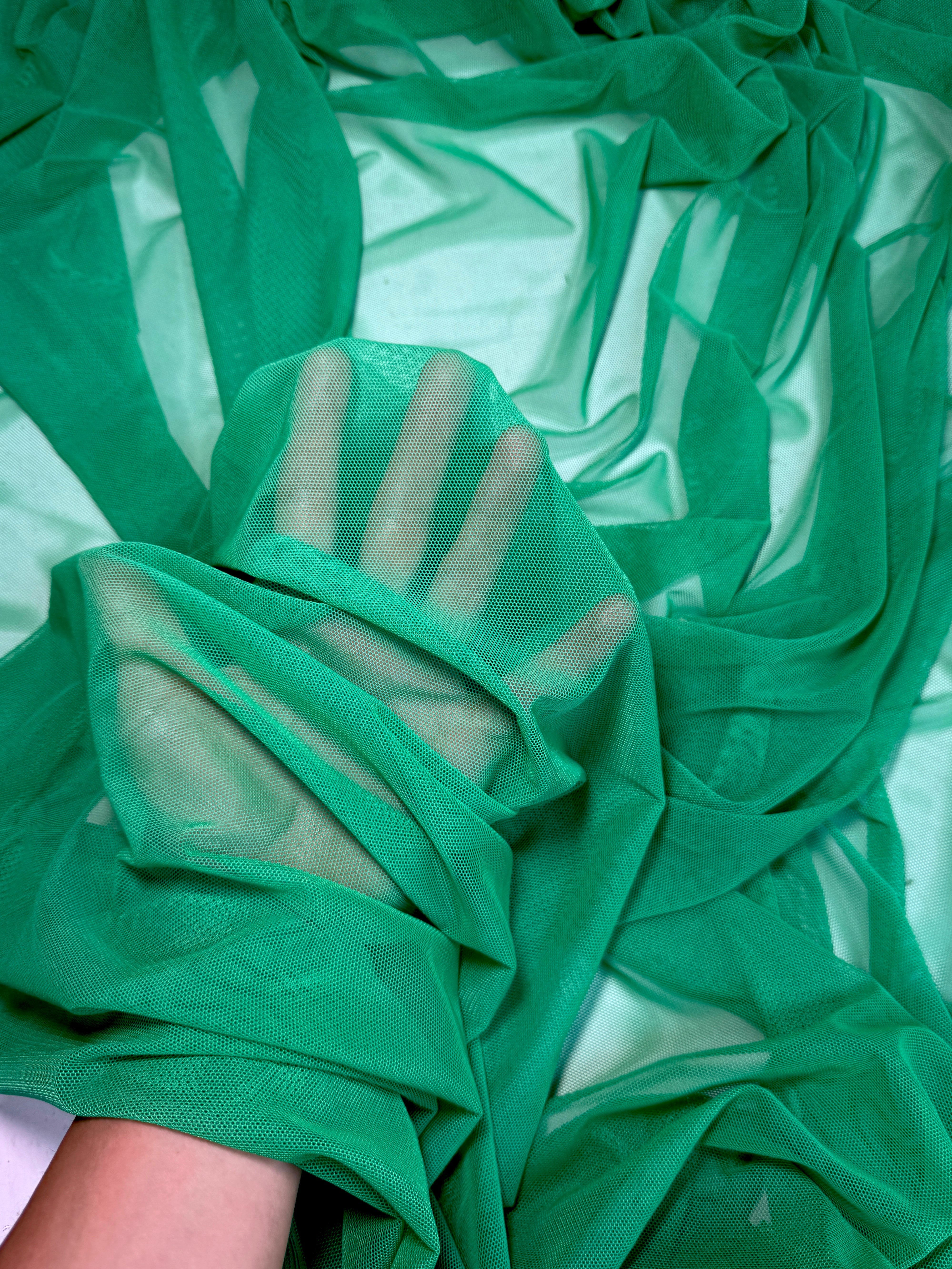 kelly green 4way stretch power mesh, green power mesh, light green power mesh, dark green power mesh