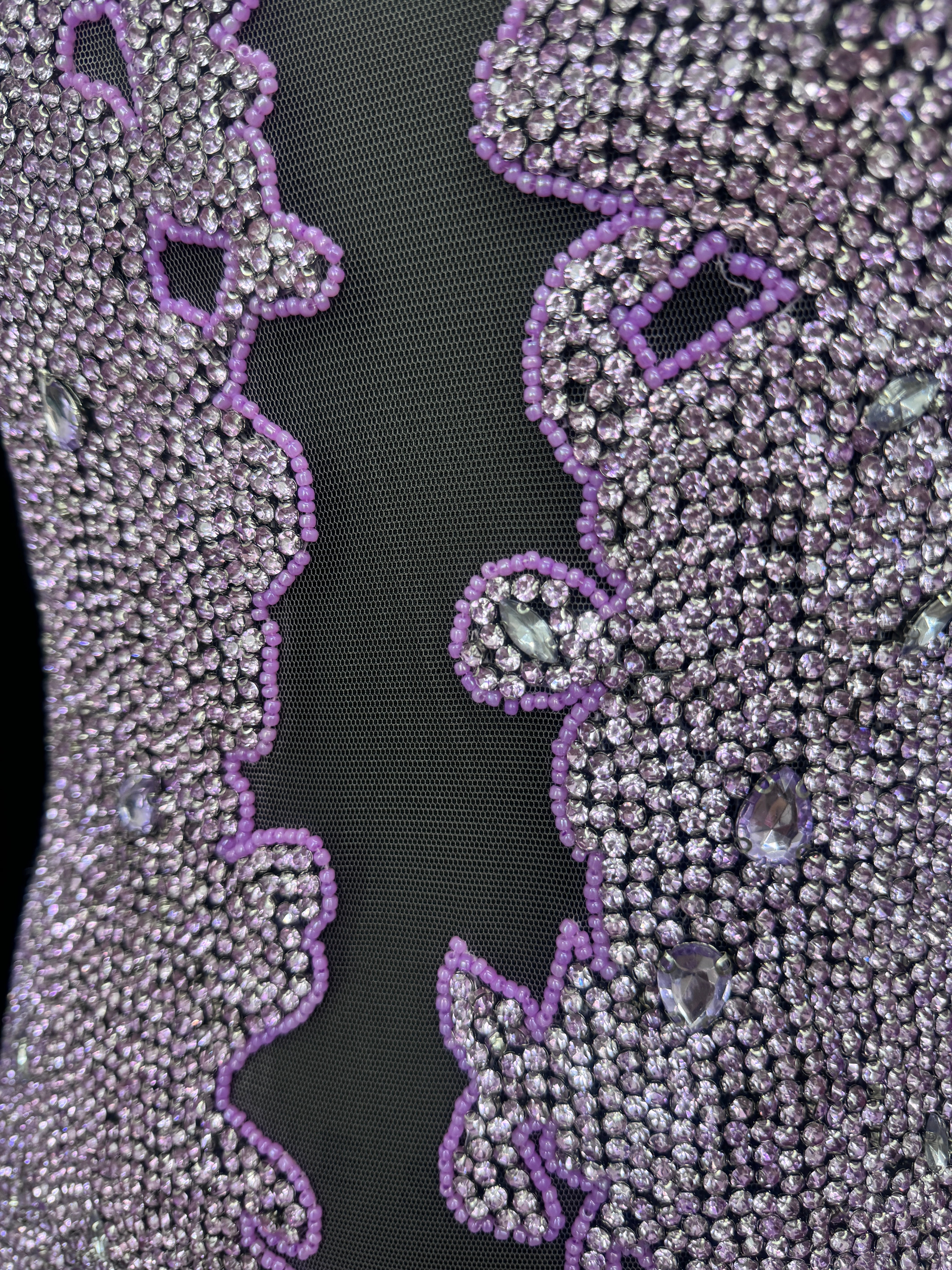 Maddy Lilac Rhinestone Bodice Applique, Shop Fabrics Online, Sewing, Fabric Store, Sewing Store, Cheap Fabric Store, Kiki Textiles, Textile by the Yard