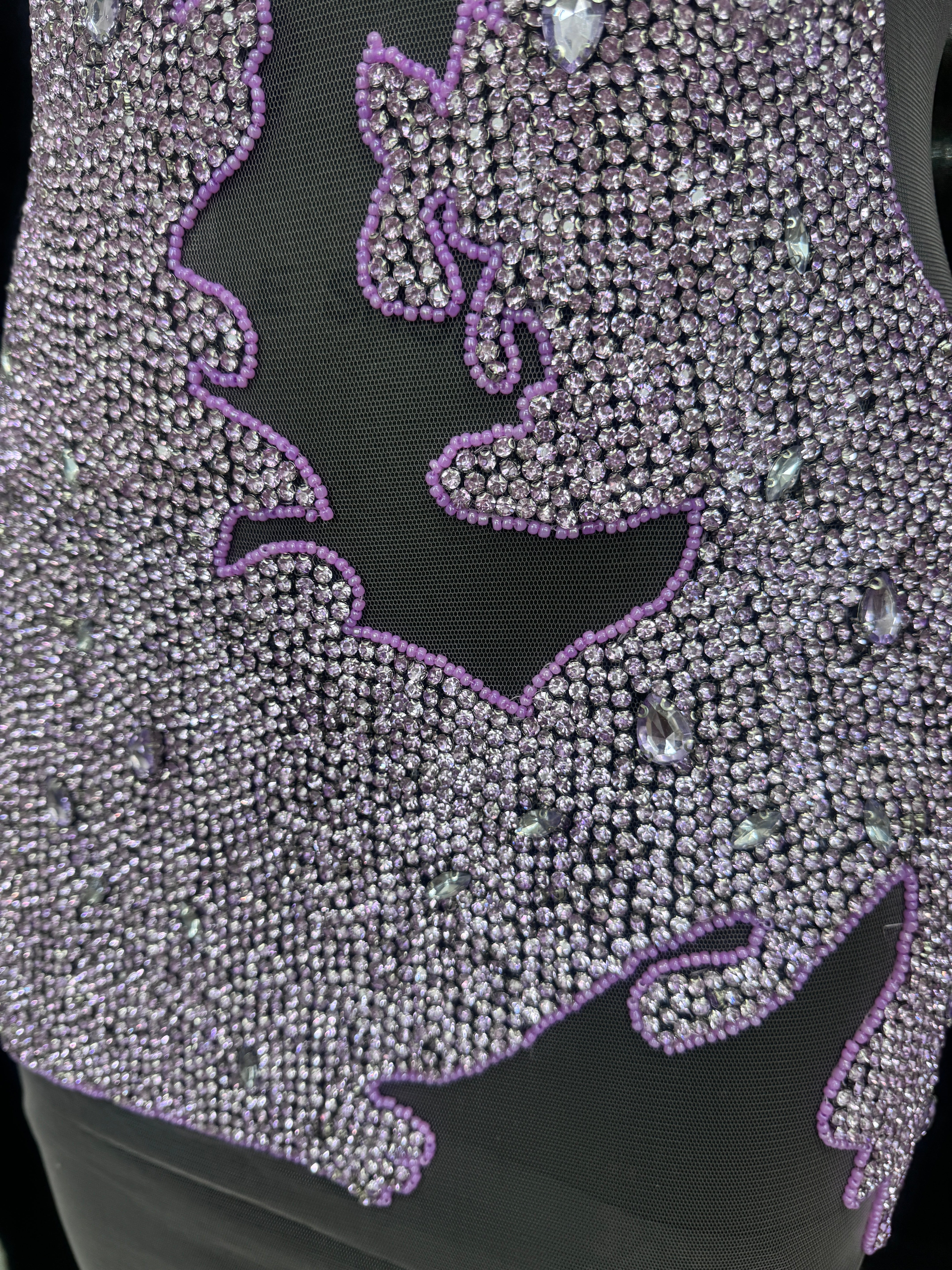 Maddy Lilac Rhinestone Bodice Applique, Shop Fabrics Online, Sewing, Fabric Store, Sewing Store, Cheap Fabric Store, Kiki Textiles, Textile by the Yard