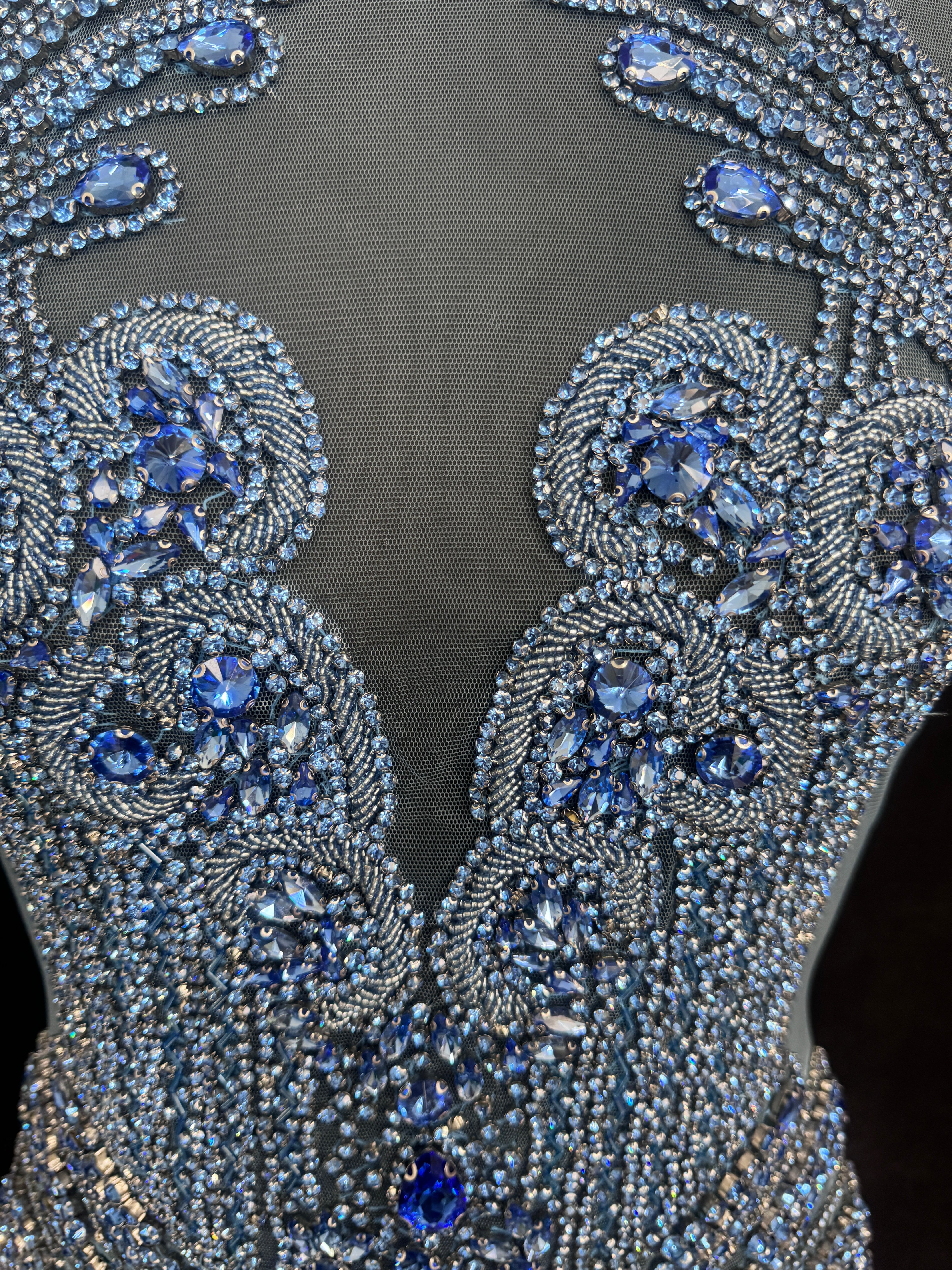 Tina sky blue rhinestone bodice applique, Shop Fabrics Online, Sewing, Fabric Store, Sewing Store, Cheap Fabric Store, Kiki Textiles, Textile by the Yard