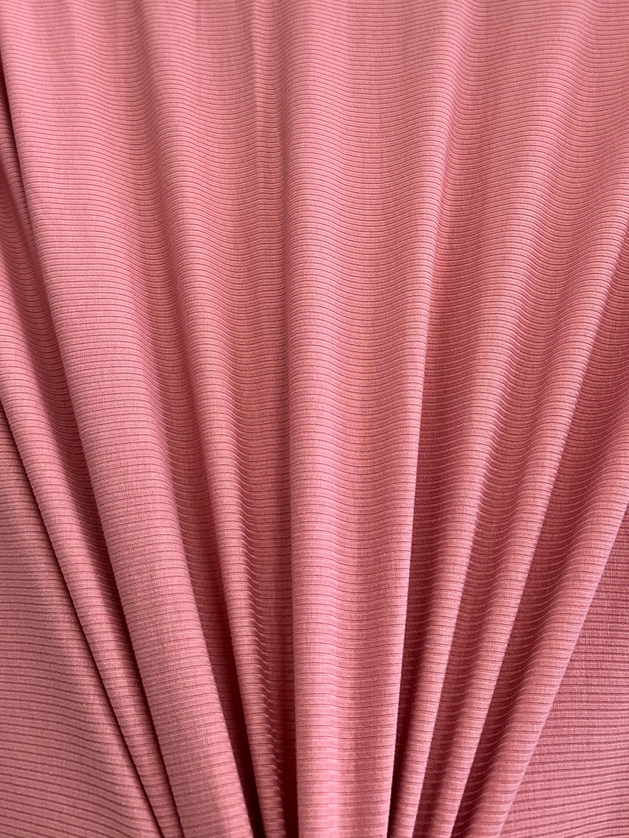 Rusty Rose Solid Rib Knit, Shop Fabrics Online, Sewing, Fabric Store, Sewing Store, Cheap Fabric Store, Kiki Textiles, Textile by the Yard