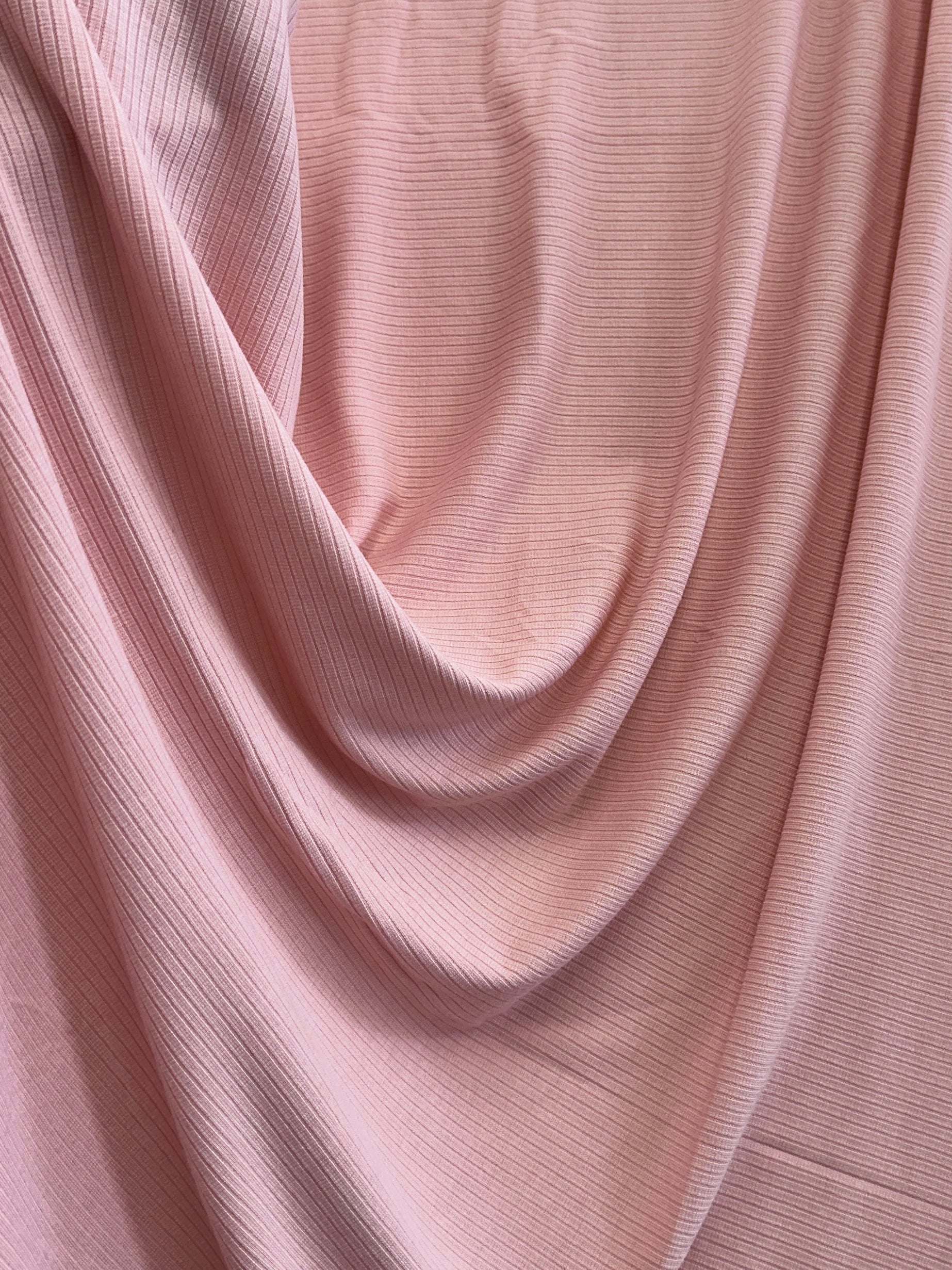Blush Pink Solid Rib Knit, Shop Fabrics Online, Sewing, Fabric Store, Sewing Store, Cheap Fabric Store, Kiki Textiles, Textile by the Yard
