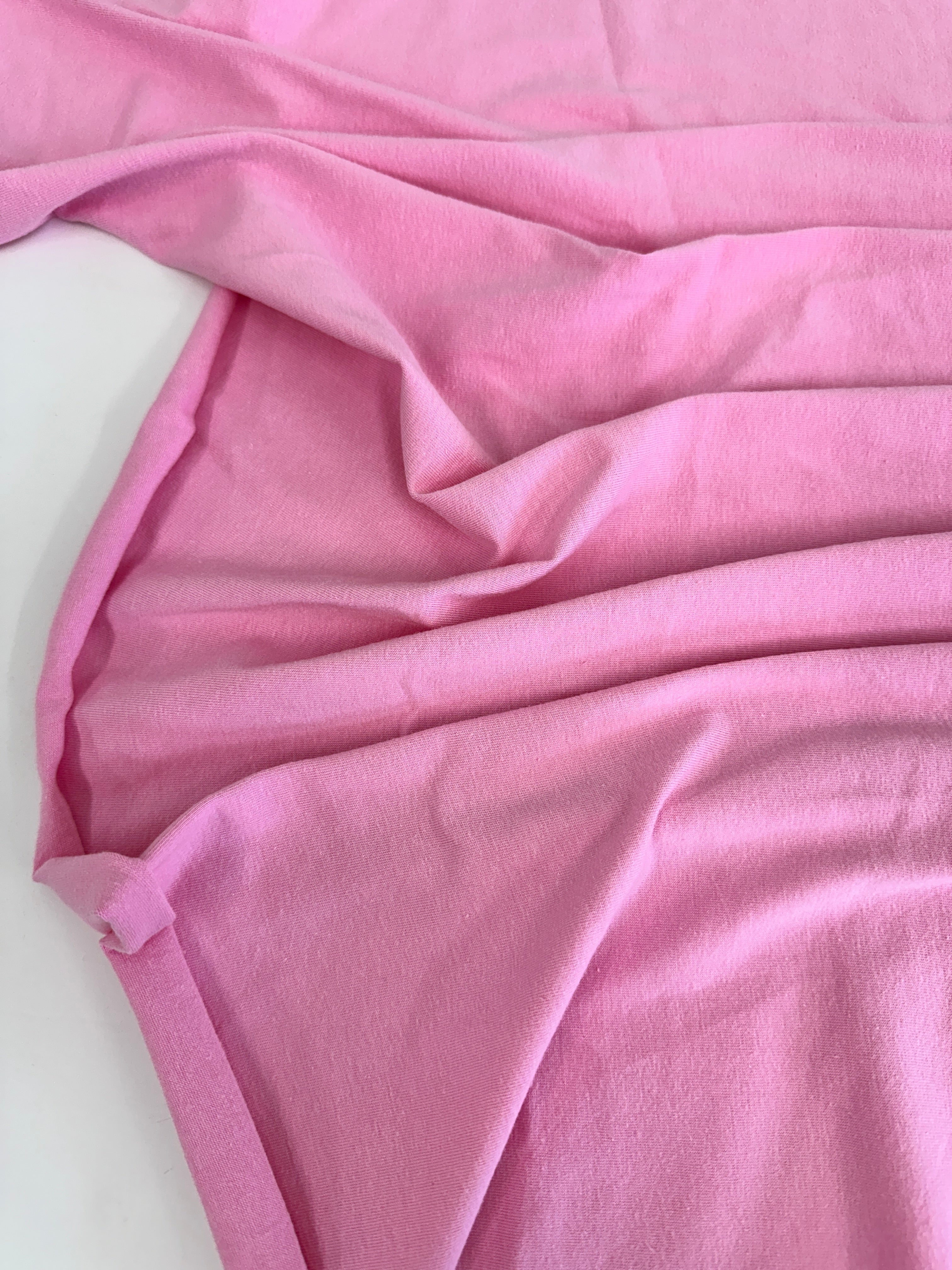 Baby Pink Cotton Jersey Knit, shop fabrics online, sewing, fabric store, sewing store, cheap fabric store, kiki textiles, textile by the yard