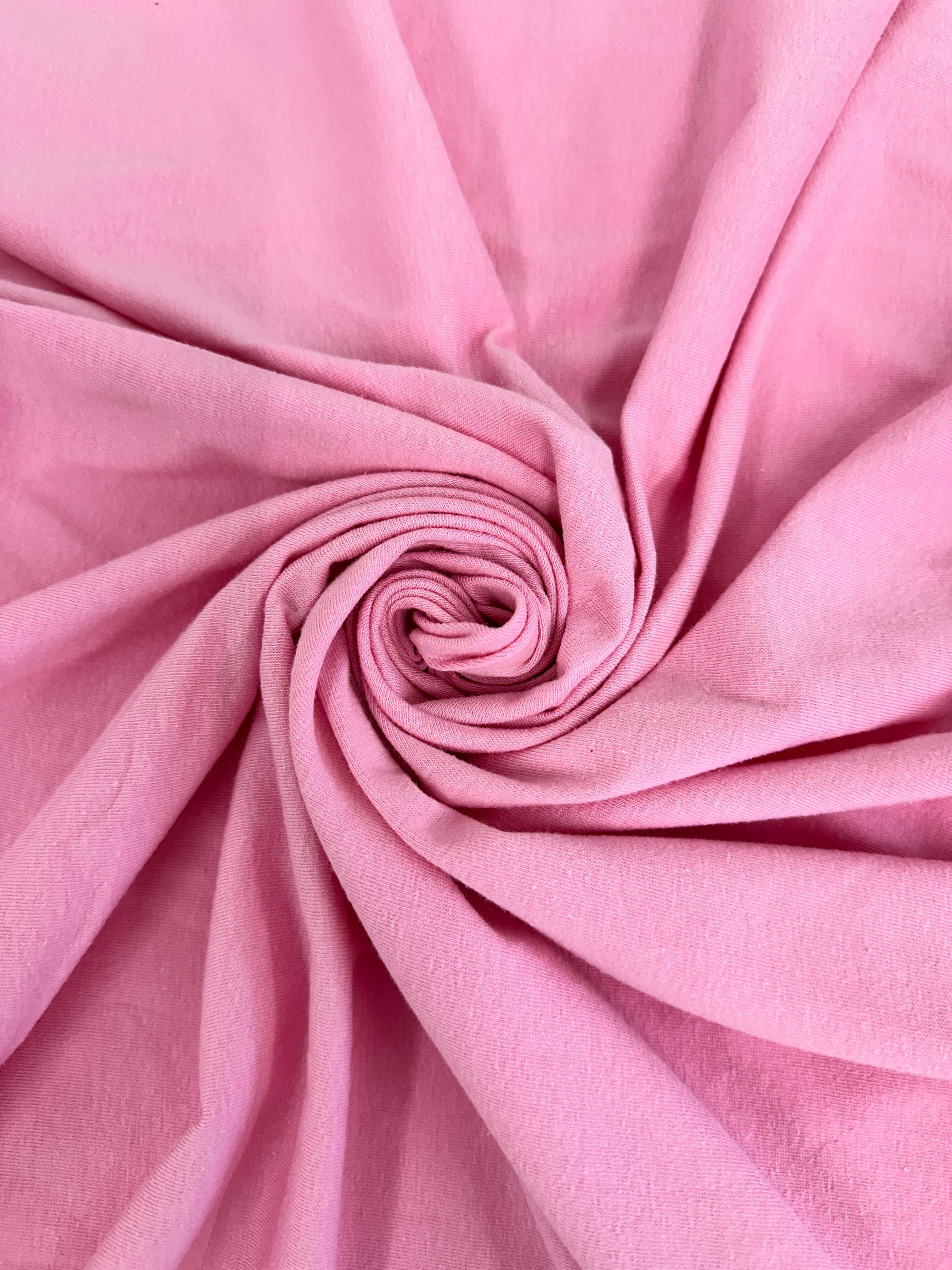 Baby Pink Cotton Jersey Knit, Cotton Spandex, Shiny Spandex, Stretch Fabric, Cotton Jersey Spandex, Cotton Jersey, Jersey Spandex, Cotton fabric