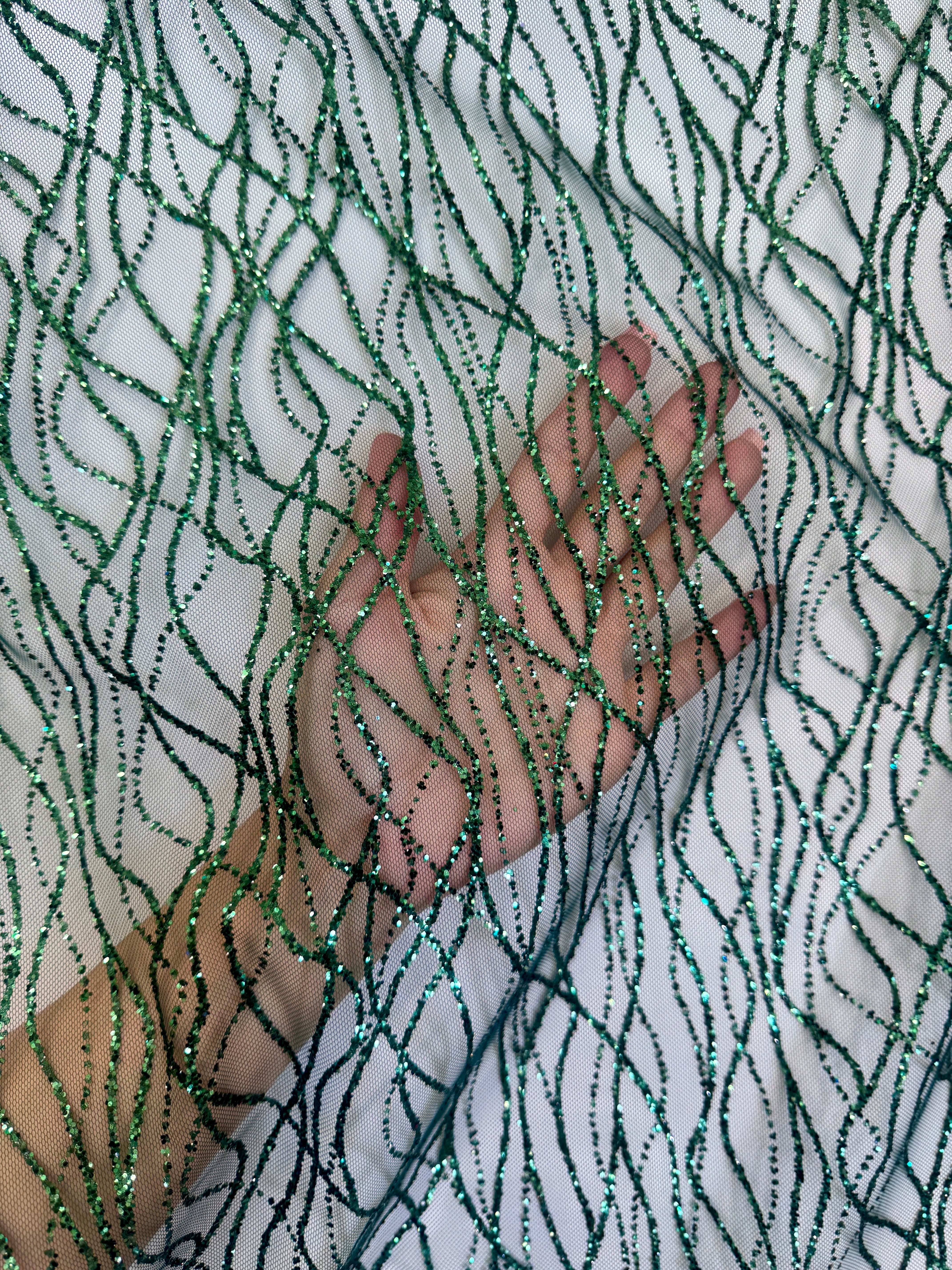 Emerald Green Glitter Lace on Mesh, Gold Glitter Mesh, Nylon lace mesh, lace mesh for woman, lace mesh for bride, lace mesh on sale, lace mesh on discount