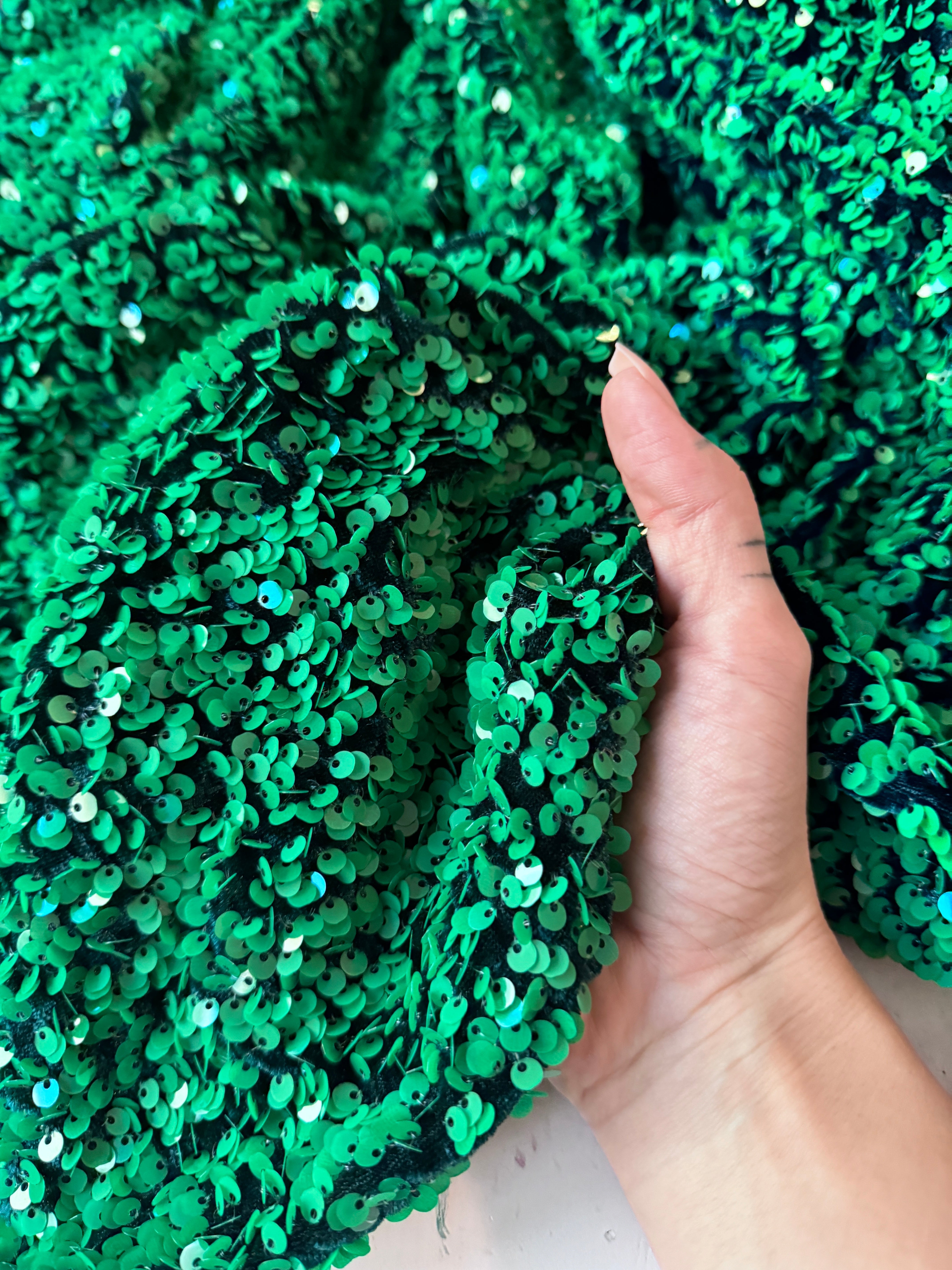 vibrant green sequin on velvet, light green sequin on velvet, dark green sequin on velvet, green sequin on velvet, sequin on velvet for woman, sequin on velvet for bride, premium sequin on velvet, sequin on velvet on discount, sequin on velvet on sale, buy sequin on velvet online