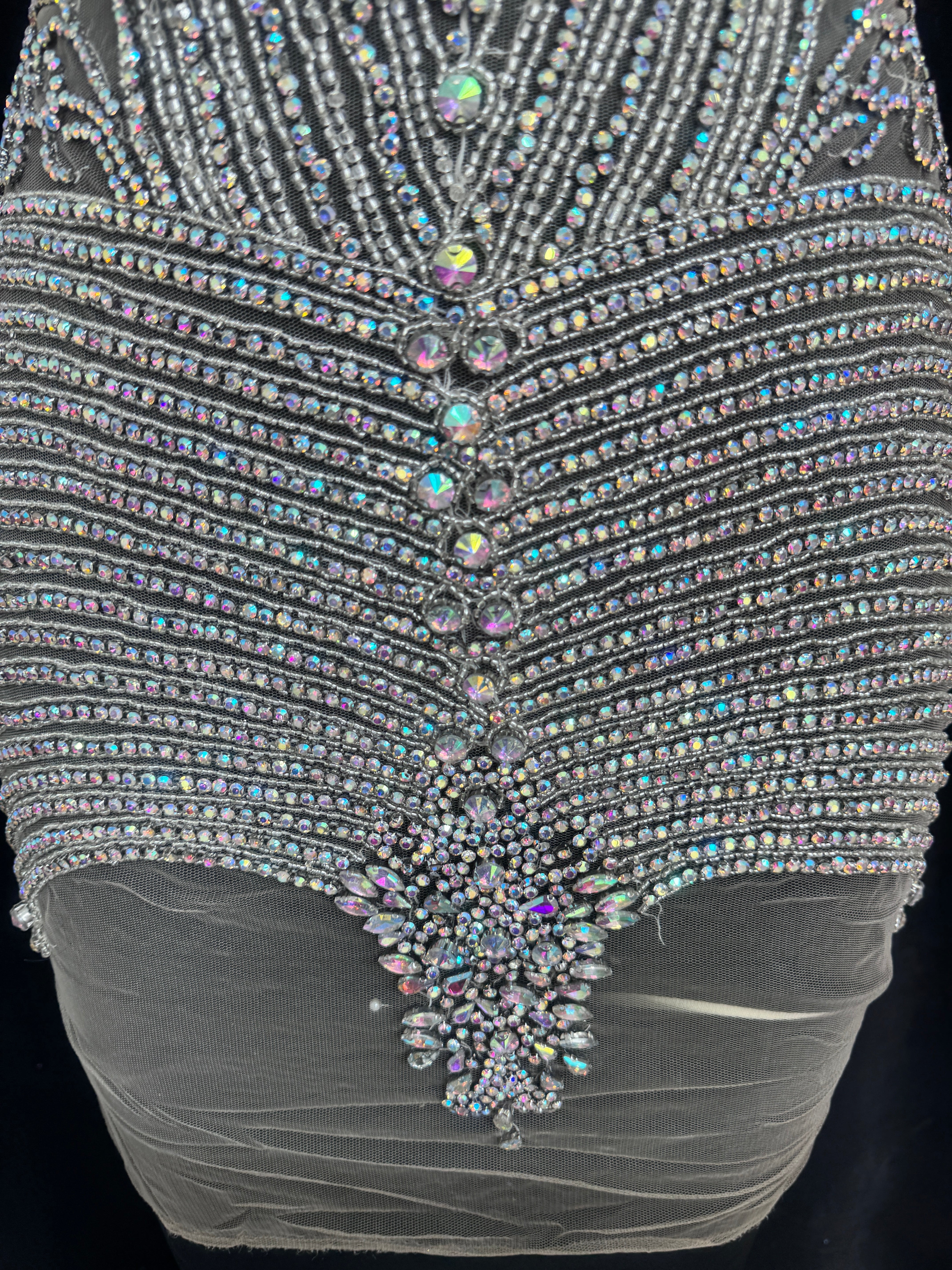 Lucy Silver Rhinestone Bodice Appliqué, Shop Fabrics Online, Sewing, Fabric Store, Sewing Store, Cheap Fabric Store, Kiki Textiles, Textile by the Yard