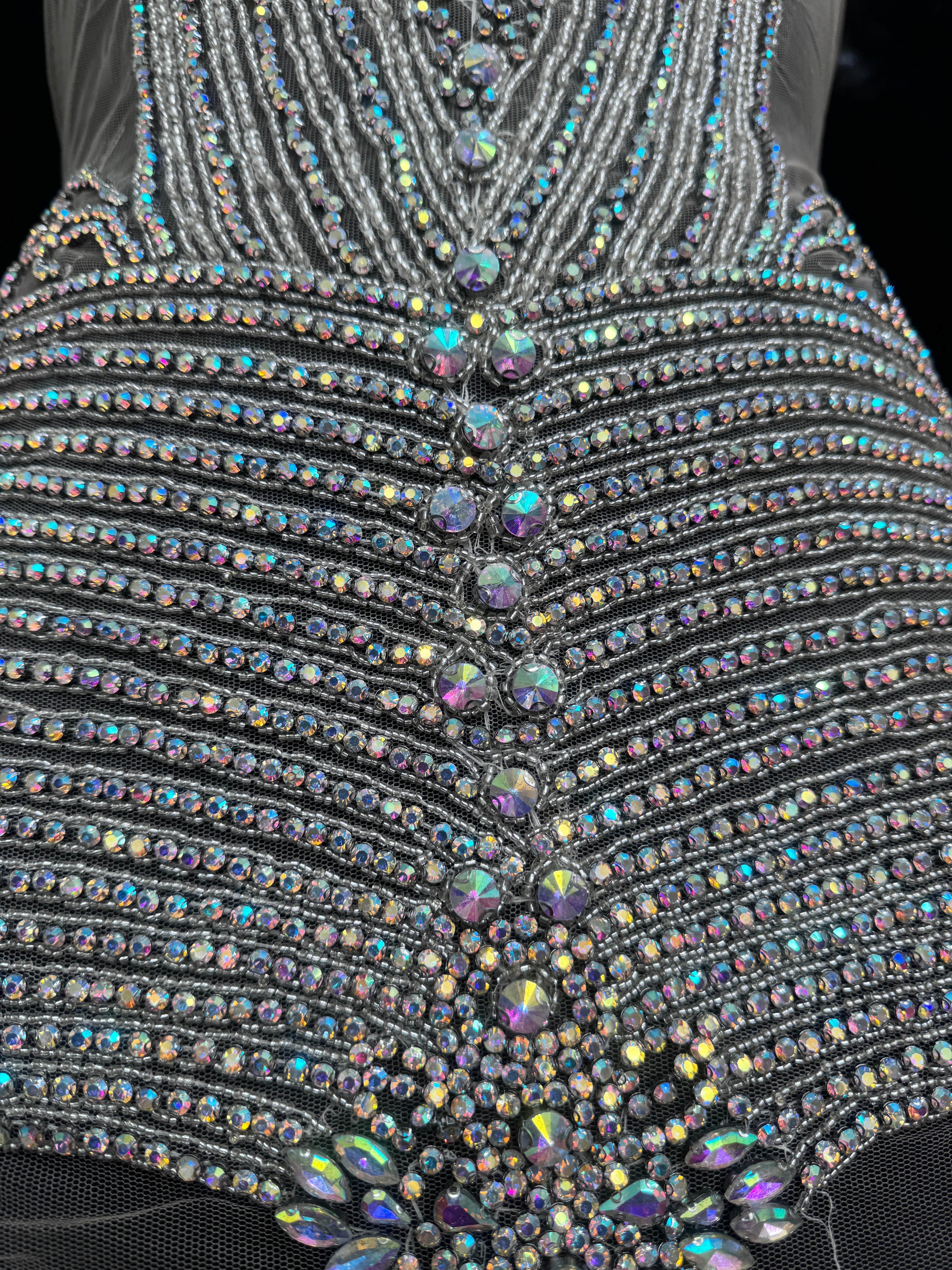 Lucy Silver Rhinestone Bodice Appliqué, Shop Fabrics Online, Sewing, Fabric Store, Sewing Store, Cheap Fabric Store, Kiki Textiles, Textile by the Yard