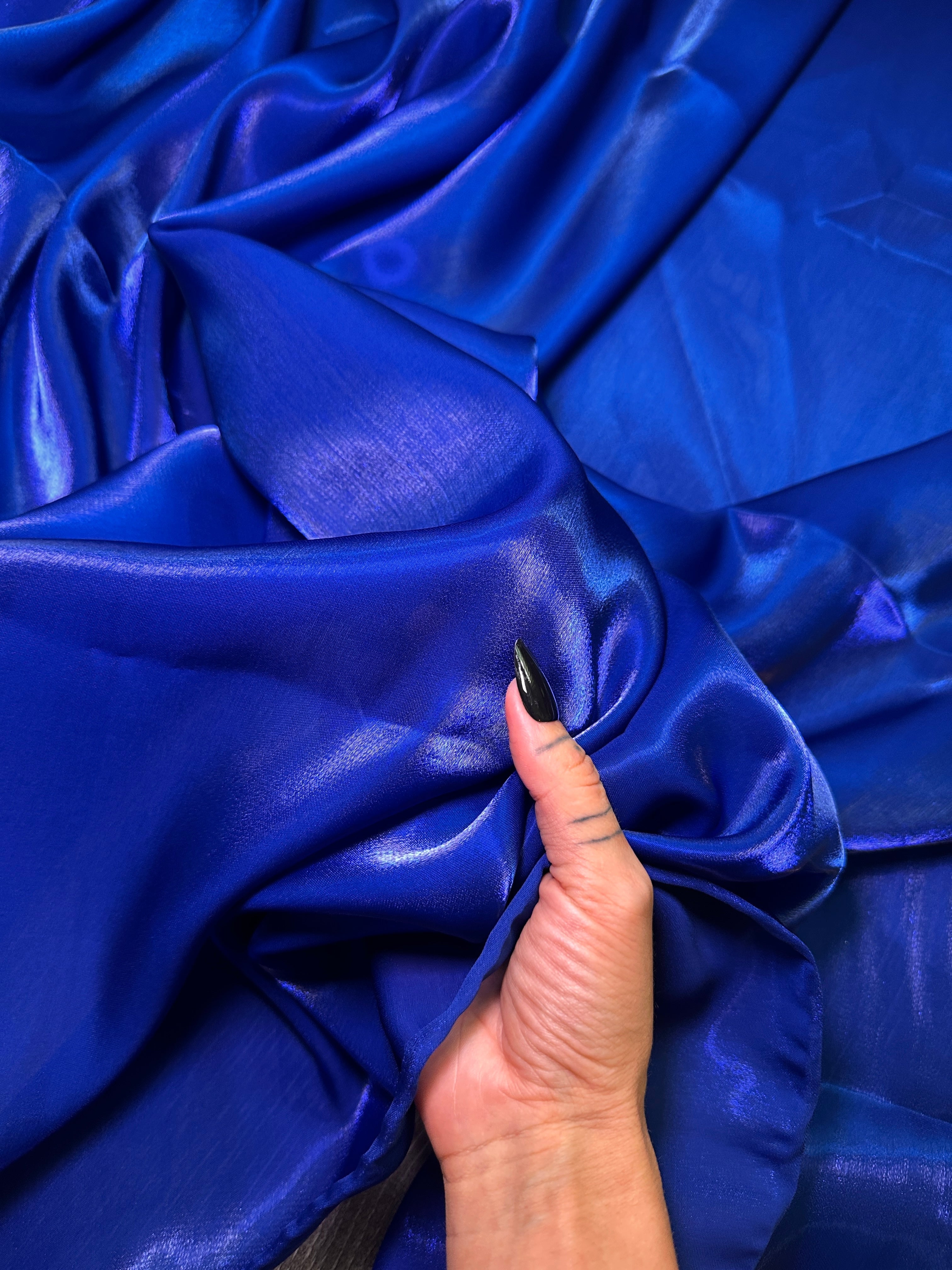 Royal Blue Water Liquid Shimmery Chiffon, Fabric Store, Sewing Store, Cheap Fabric Store, Kiki Textiles, Textile by the Yard