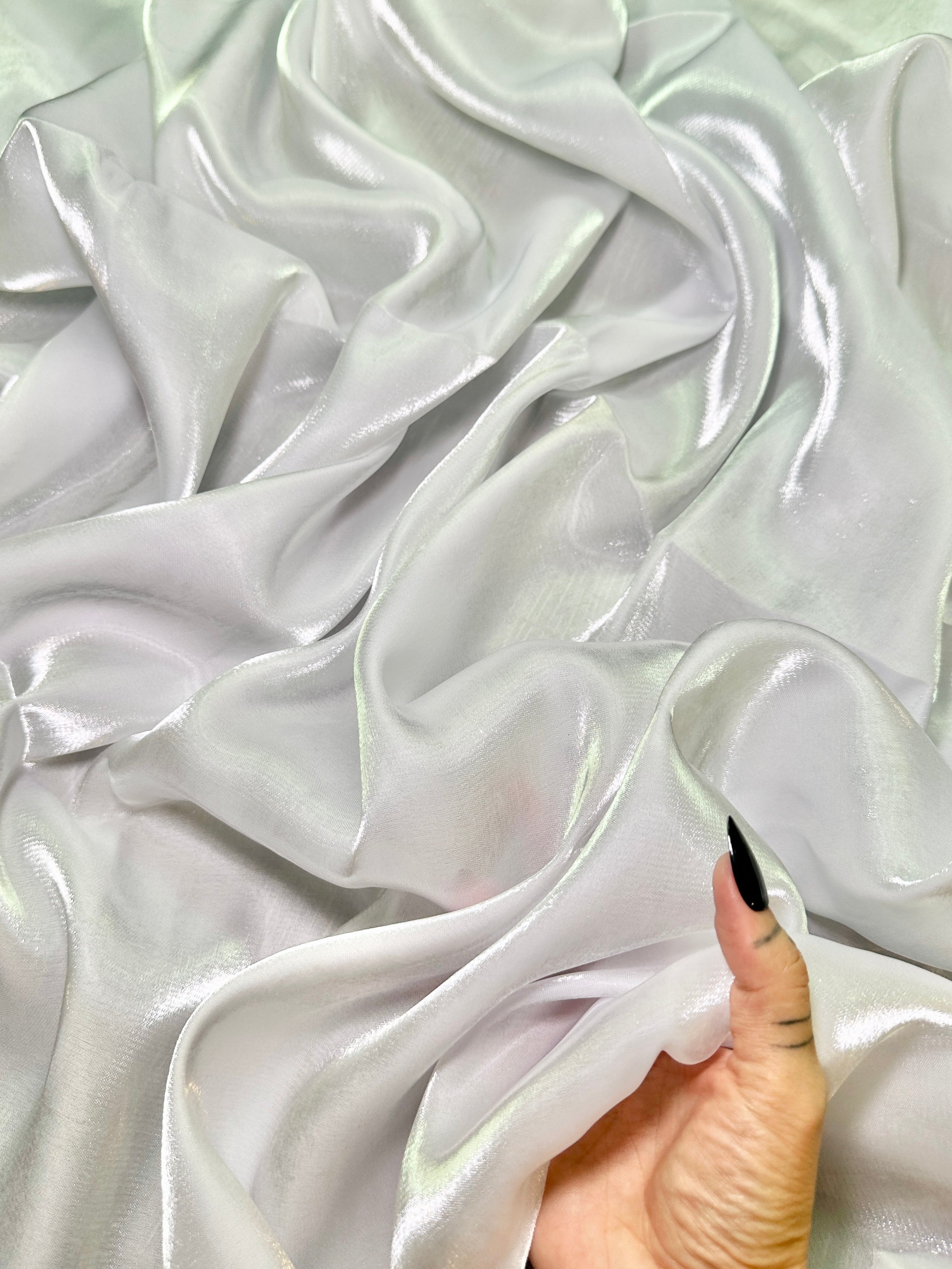 White Water Liquid Shimmery Chiffon, Premium Glittery Chiffon, Wet Chiffon, Shimmery Chiffon, Fancy fabric, Luxurious liquid fabric, Chiffon for women