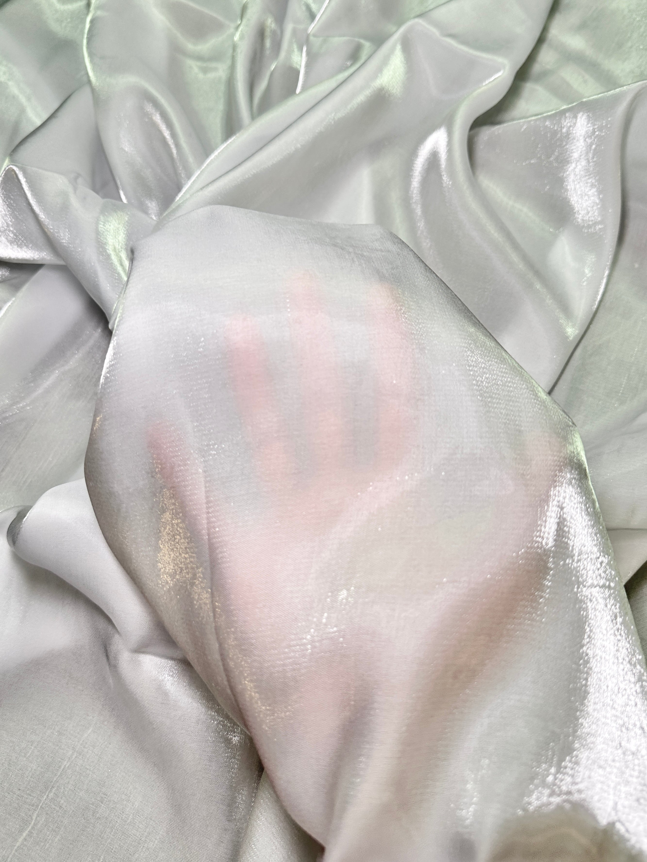 White Water Liquid Shimmery Chiffon, Fabric Store, Sewing Store, Cheap Fabric Store, Kiki Textiles, Textile by the Yard