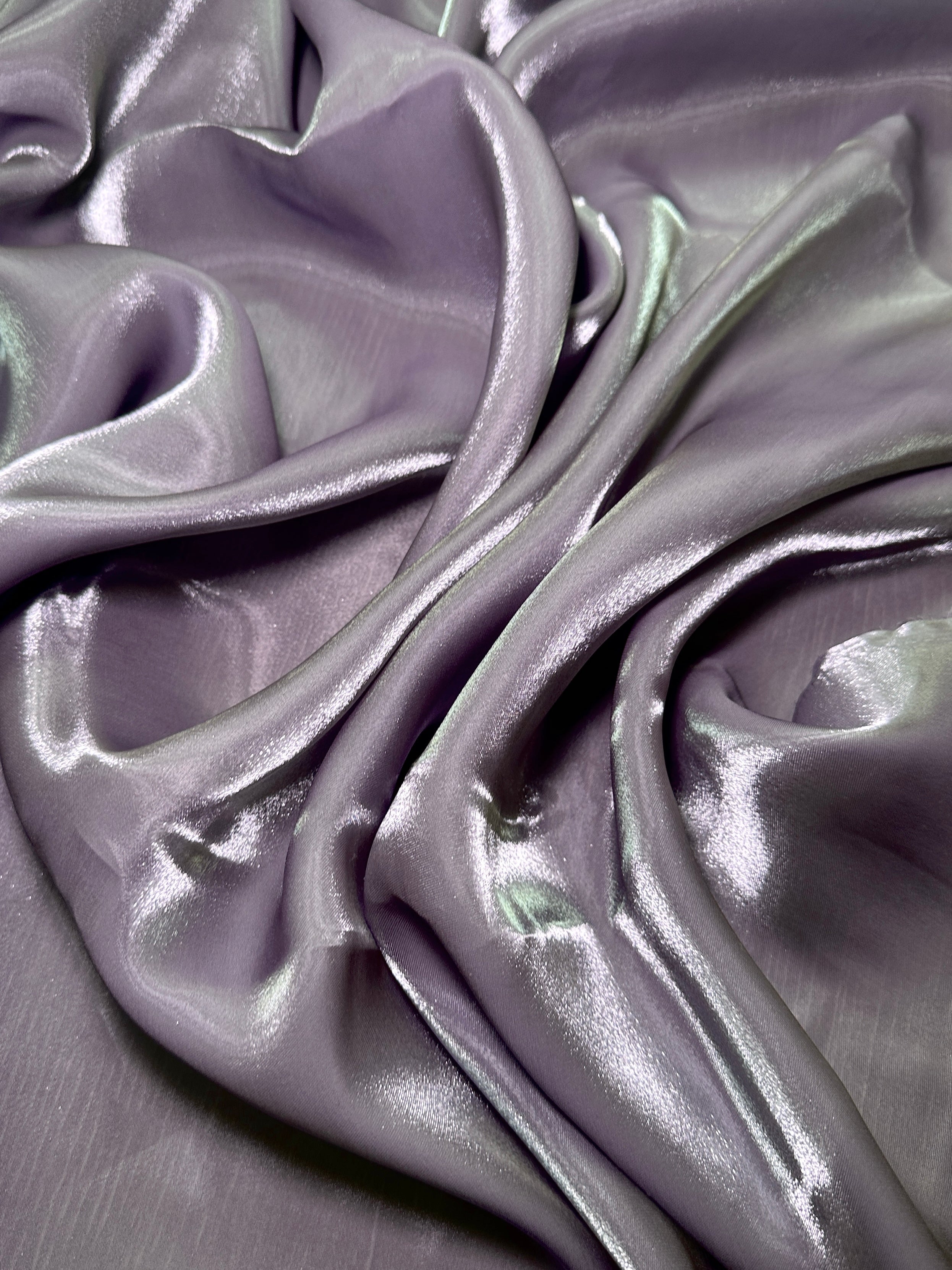 Dusty Lavender Water Liquid Shimmery Chiffon, Premium Glittery Chiffon, Wet Chiffon, Shimmery Chiffon, Fancy fabric, Luxurious liquid fabric, Chiffon for women