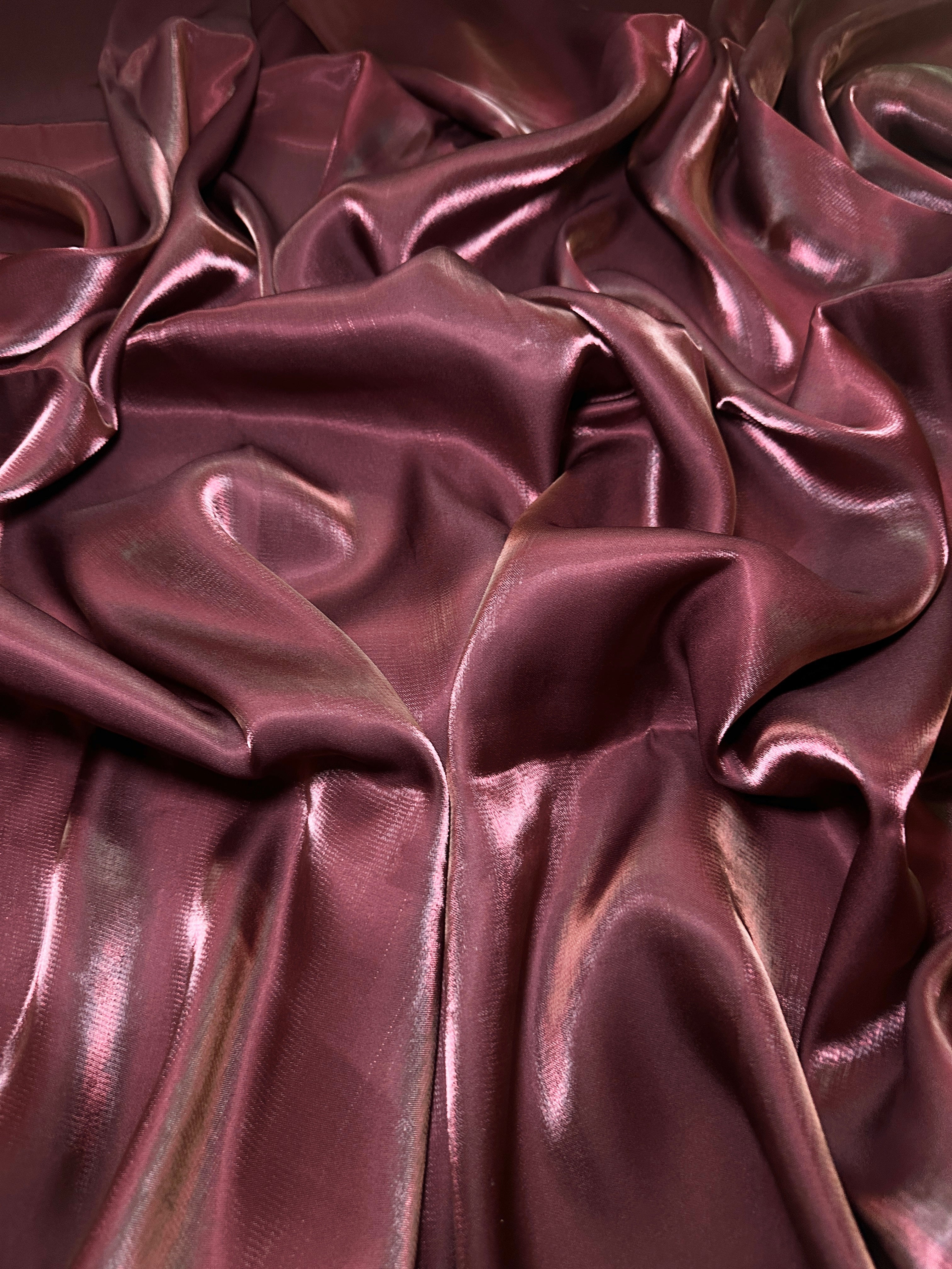 Faded Burgundy Water Liquid Shimmery Chiffon, Fabric Store, Sewing Store, Cheap Fabric Store, Kiki Textiles, Textile by the Yard