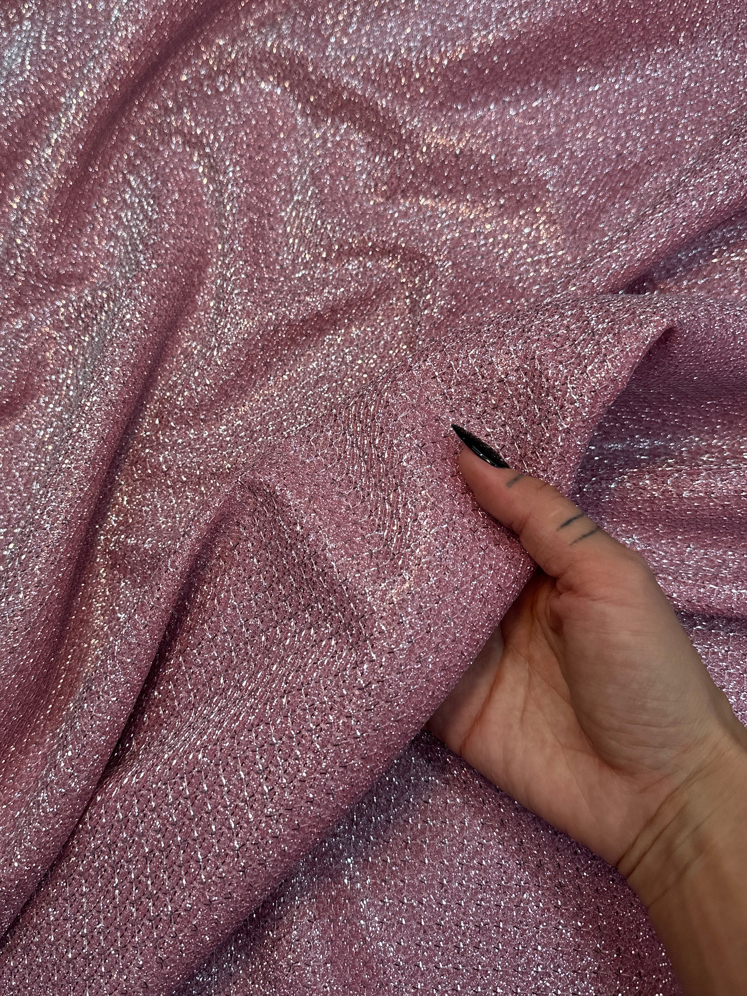Pink Shimmery Metallic Brocade, Brocade for woman, shiny fabric for bride, Metallic Brocade, Brocade in low price, Shimmery fabric for party wear, Brocade for gown