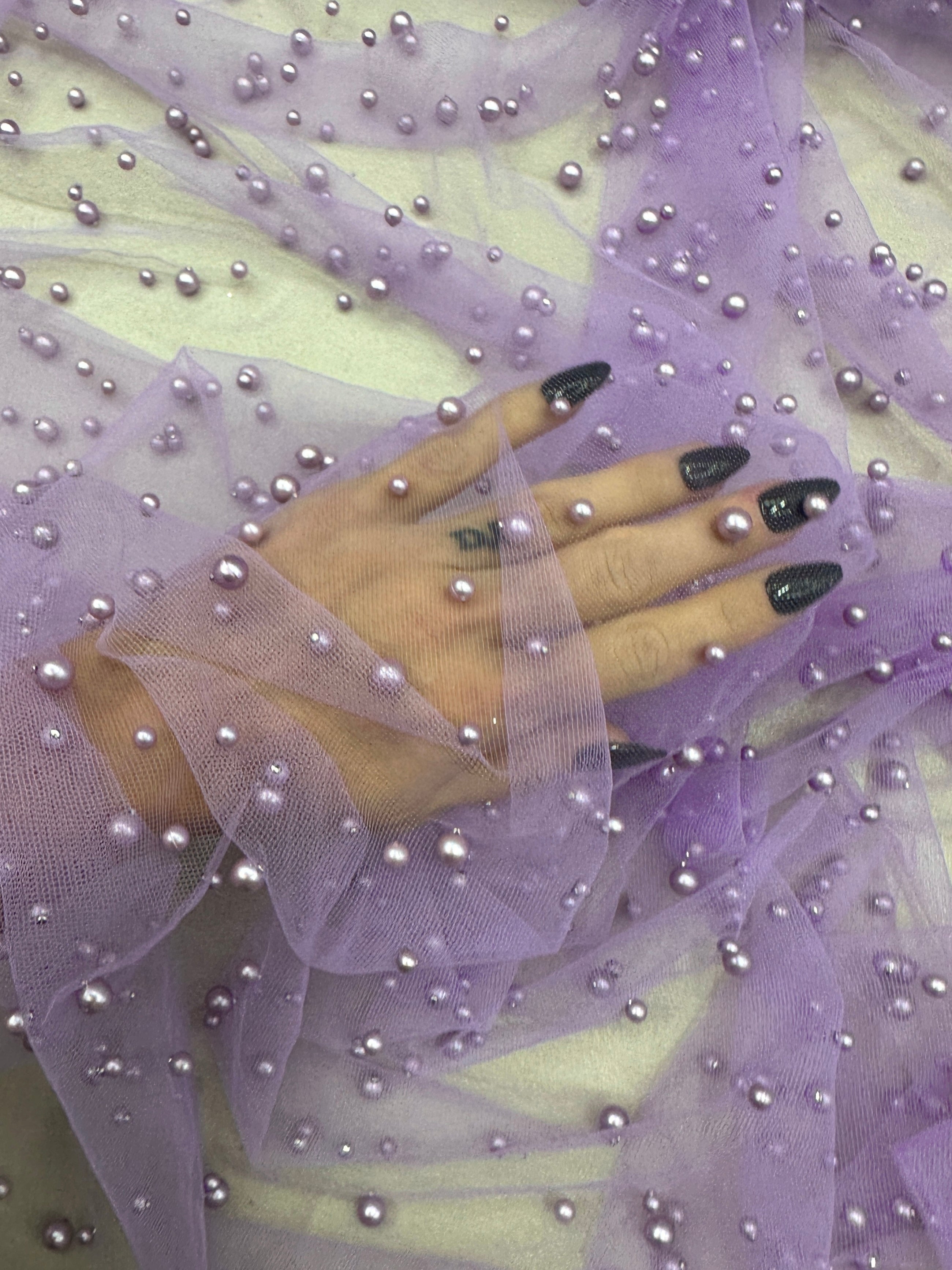 Lavender Pearl Tulle, Fabric Store, Sewing Store, Cheap Fabric Store, Kiki Textiles, Textile by the Yard