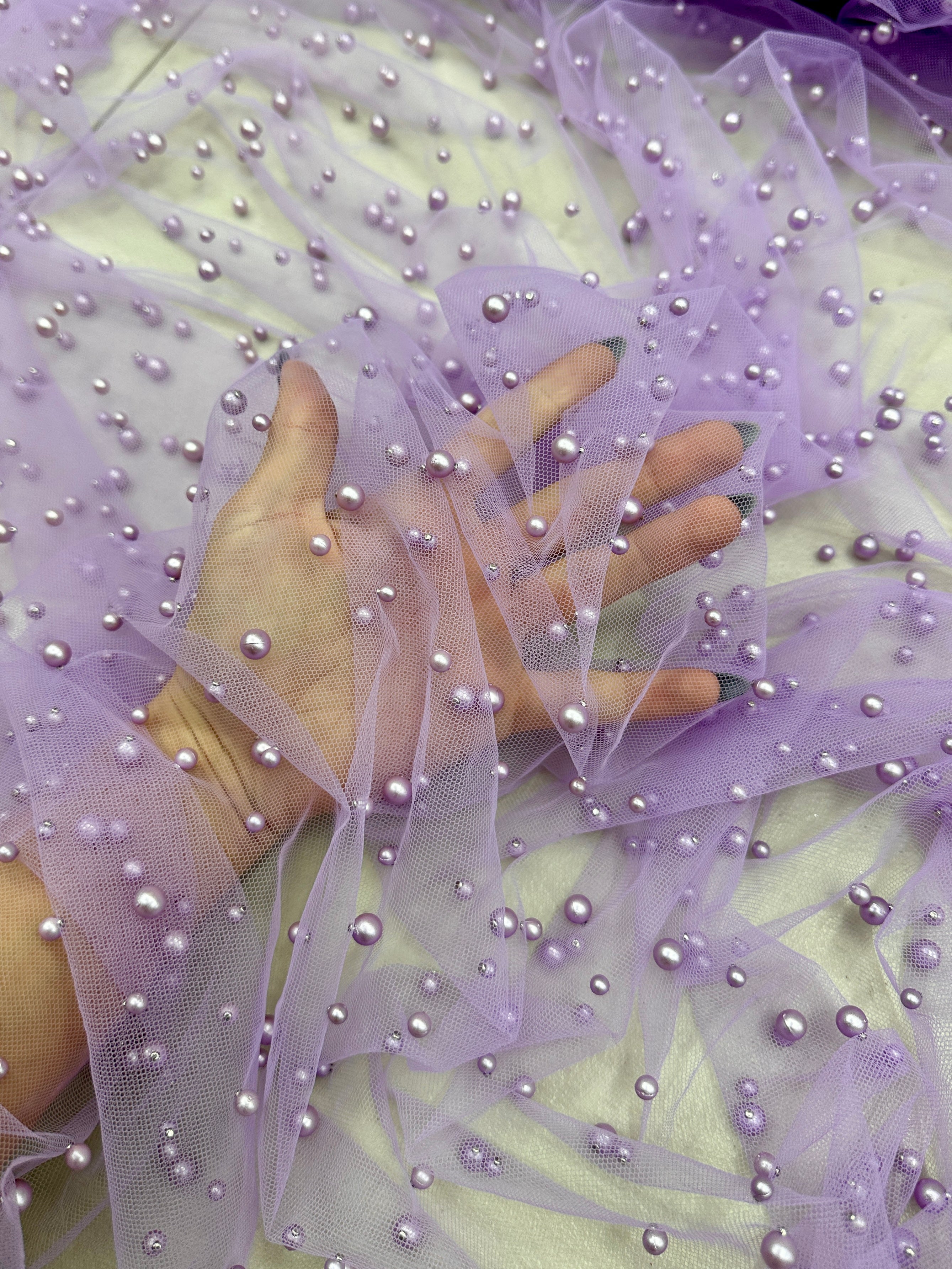 Lavender Pearl Tulle, Fabric Store, Sewing Store, Cheap Fabric Store, Kiki Textiles, Textile by the Yard