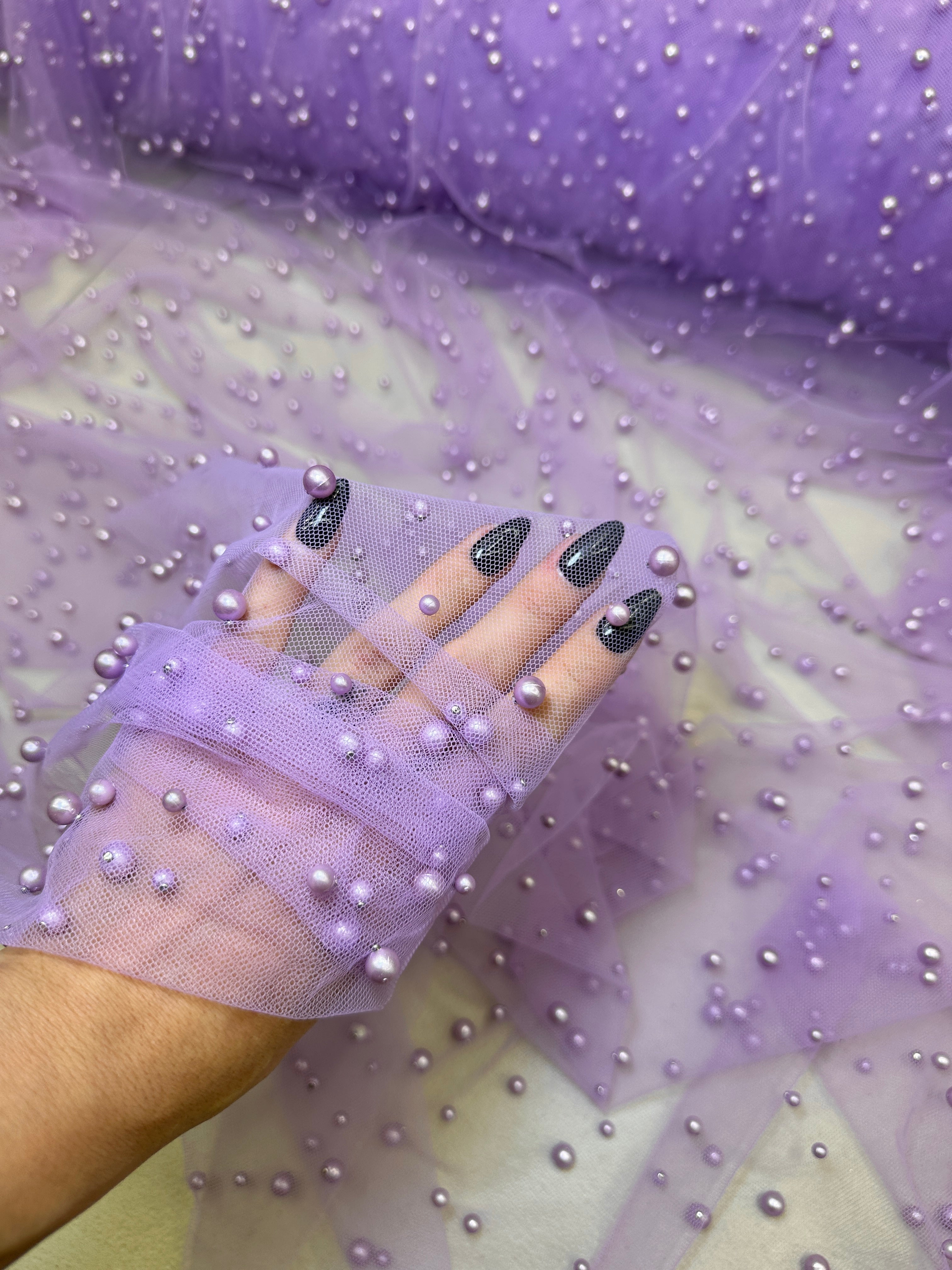 Lavender Pearl Tulle, Fabric Store, Sewing Store, Cheap Fabric Store, Kiki Textiles, Textile by the Yard