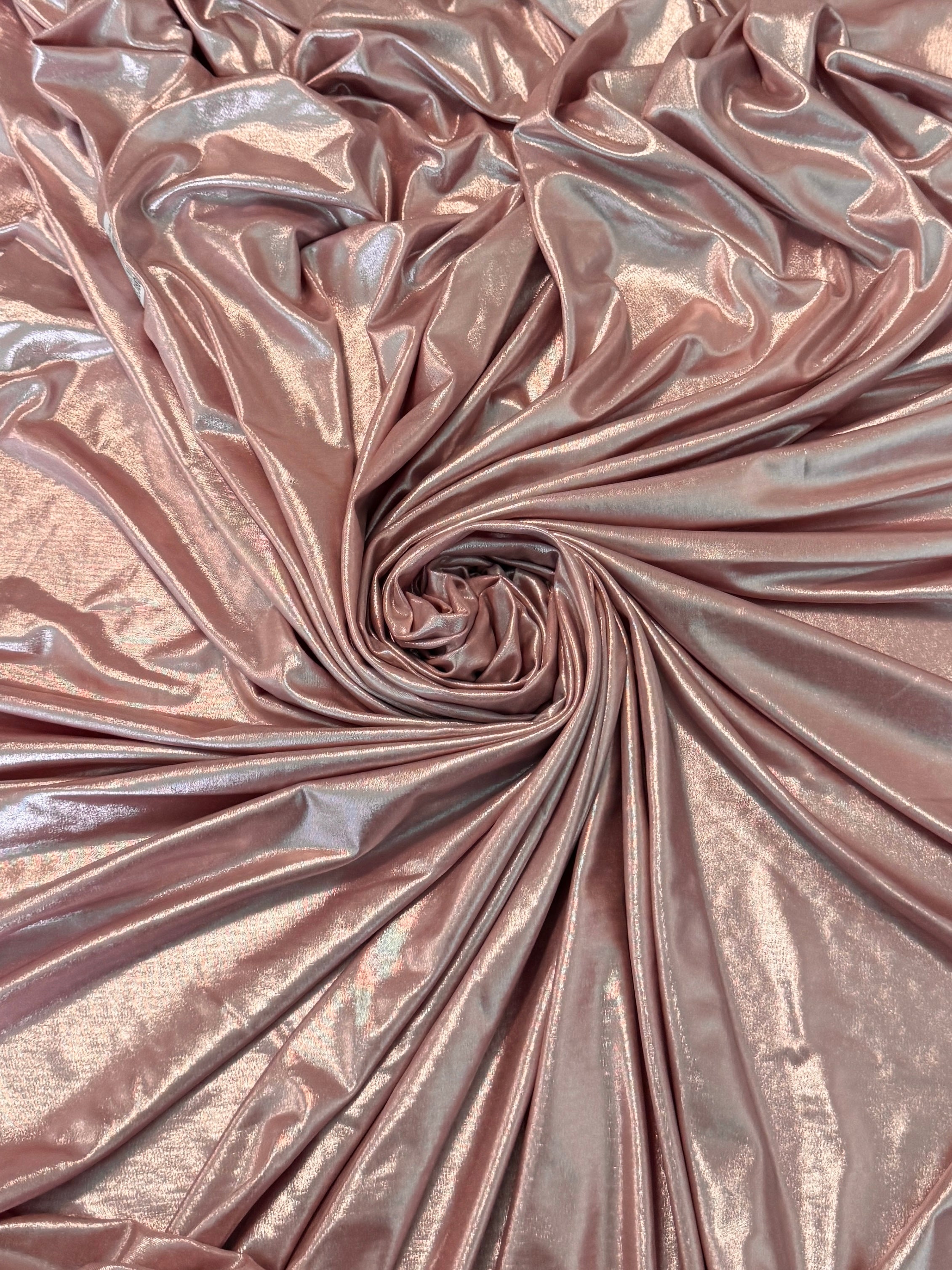 blush stretch foiled spandex, pink stretch foiled spandex, light pink stretch foiled spandex, dark pink stretch foiled spandex, premium stretch foiled spandex, stretch foiled spandex on sale, stretch foiled spandex on discount