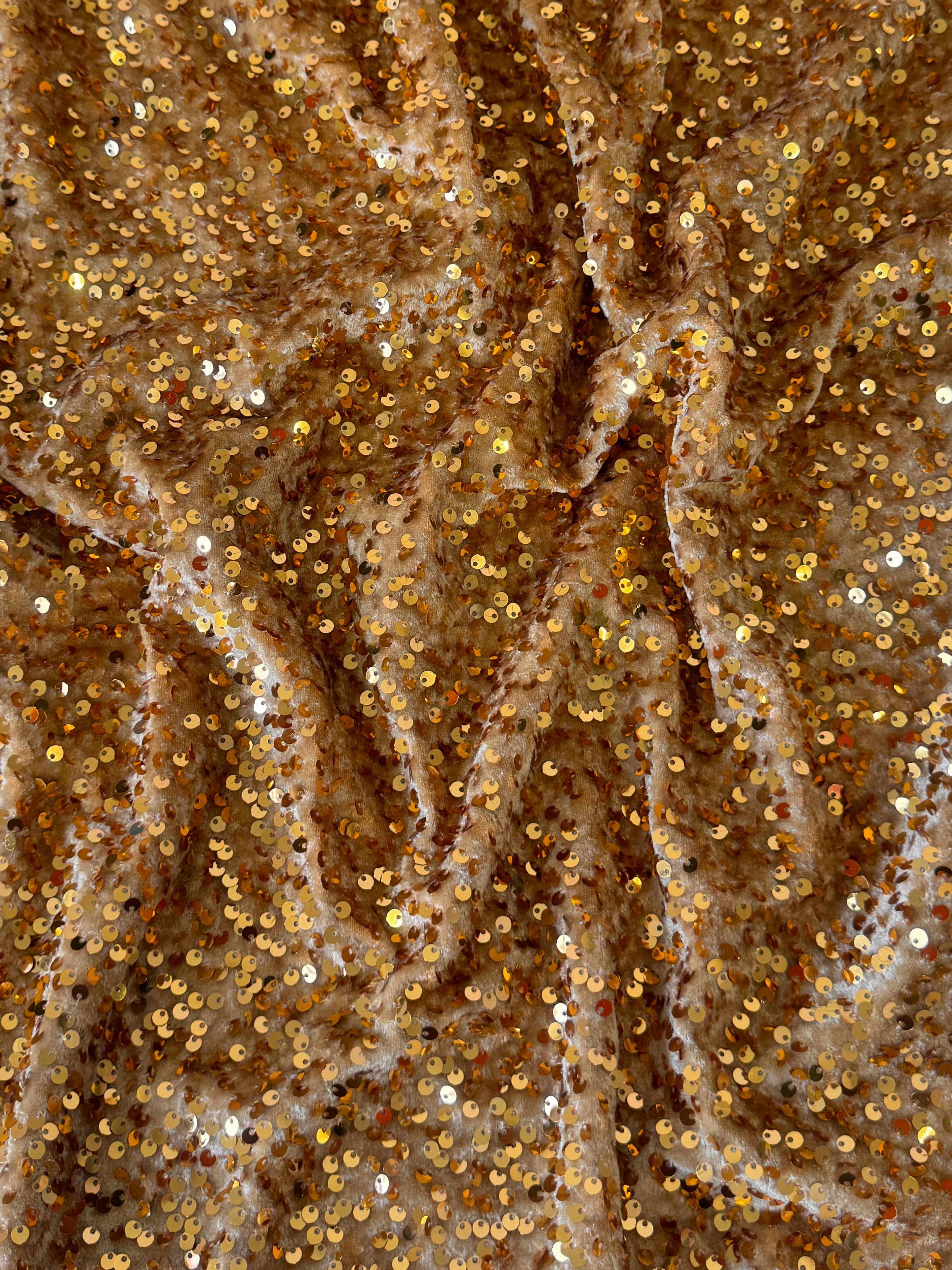 Gold Sequins Velvet, Sequin on velvet, Stretch Sequin Mesh, Stretch Sequin velvet for woman, Stretch Sequin velvet for bride, Stretch Sequin velvet on discount, Stretch Sequin velvet online