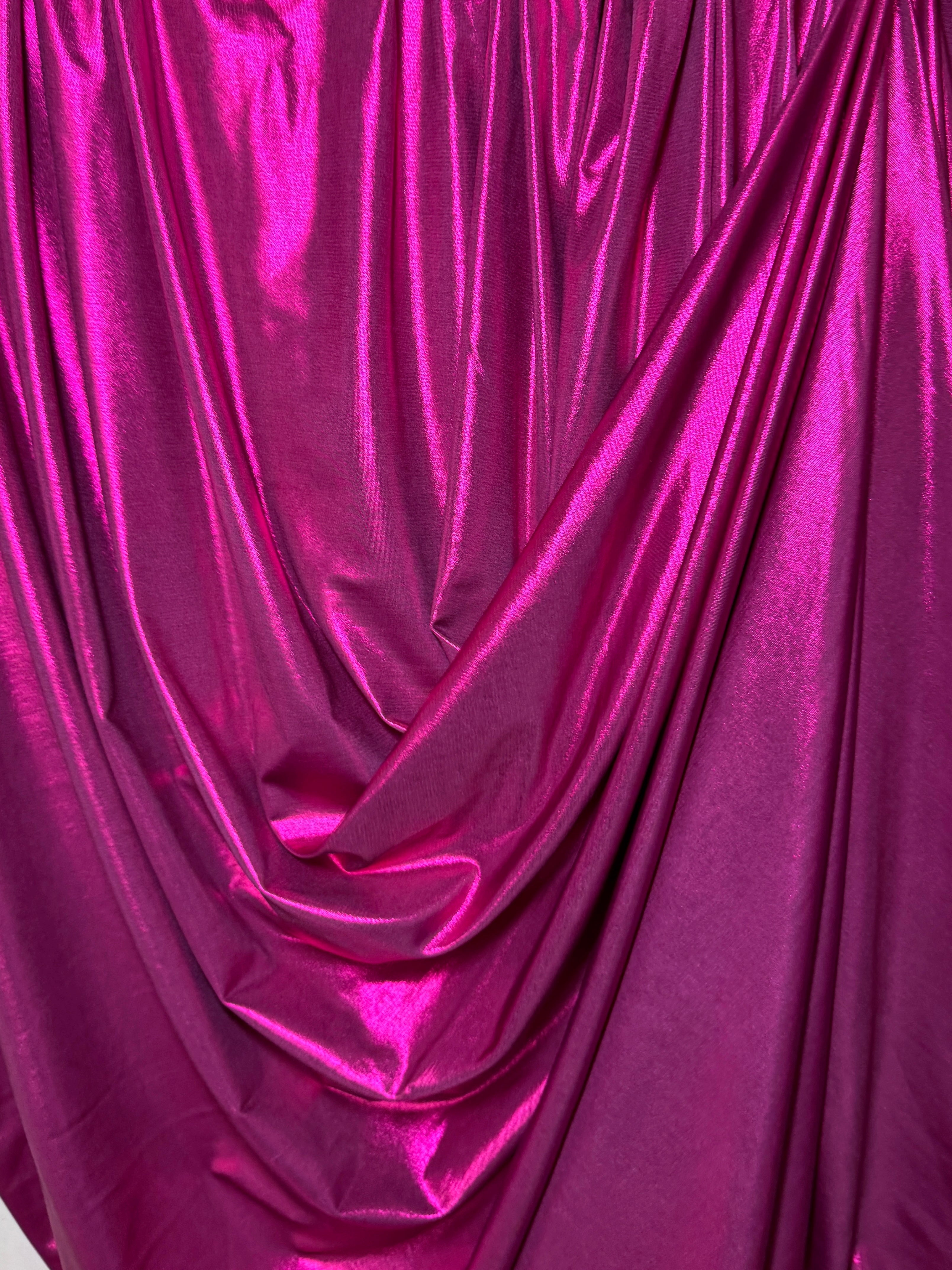 fuchsia stretch foiled spandex, dark pink stretch foiled spandex, light pink stretch foiled spandex, pink stretch foiled spandex, premium stretch foiled spandex, stretch foiled spandex on sale, stretch foiled spandex on discount