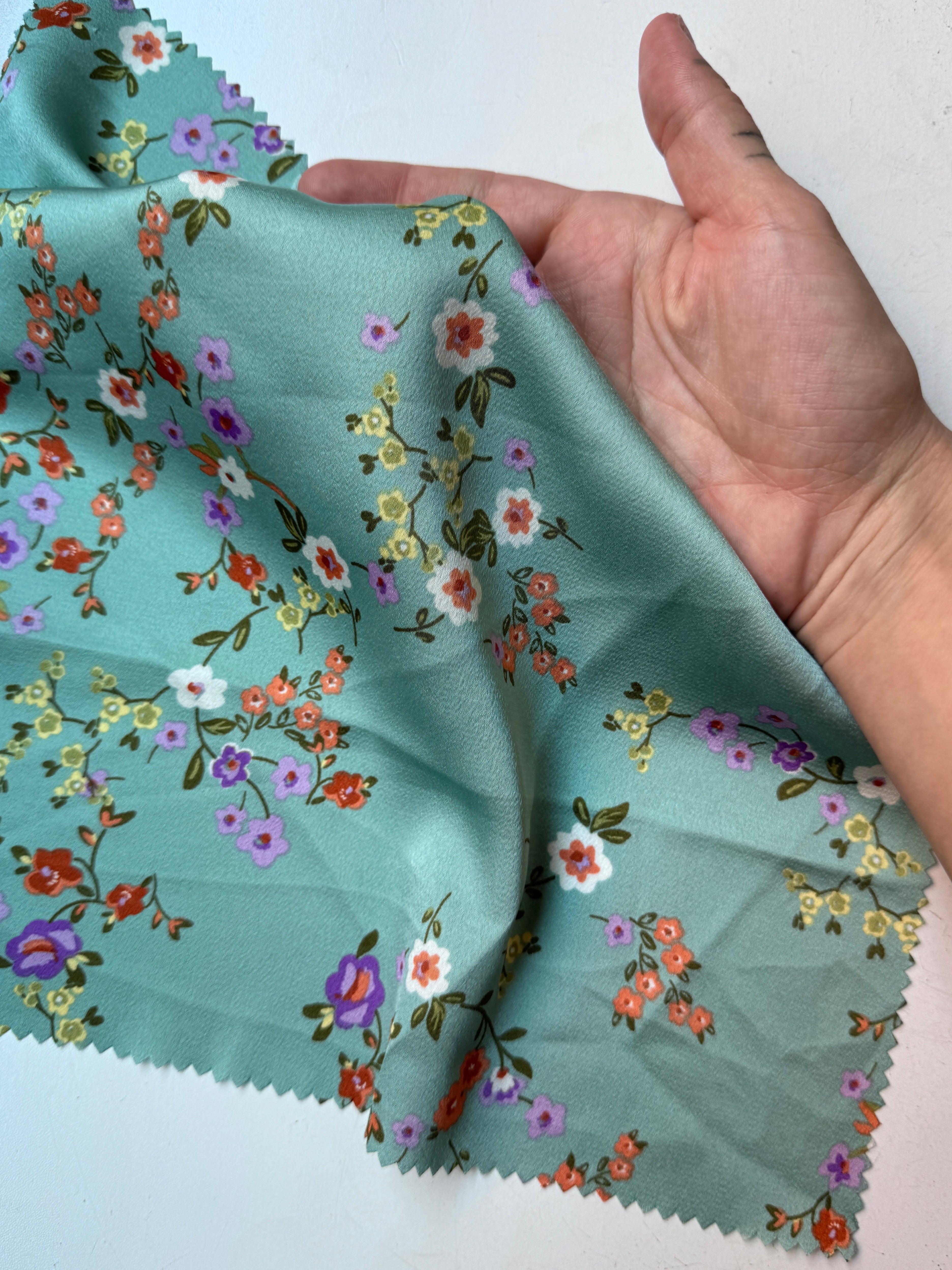 sage Floral Print Satin, light green floral print Satin, rose Printed Satin, best quality Printed Satin, Printed Satin for bridal wear, Printed Satin for party wear, Printed Satin in low price, premium Printed Satin