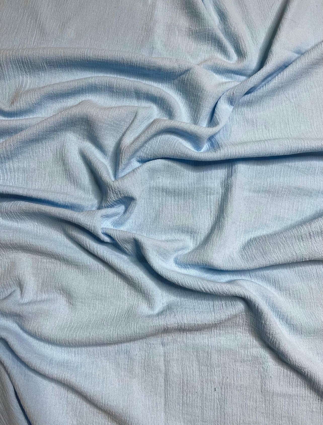 light blue Cotton Gauze, cotton gauze fabric, baby blue gauze fabric, dark blue gauze, cotton for woman, double gauze cheap, coton gauze for bride, cotton gauze in low price