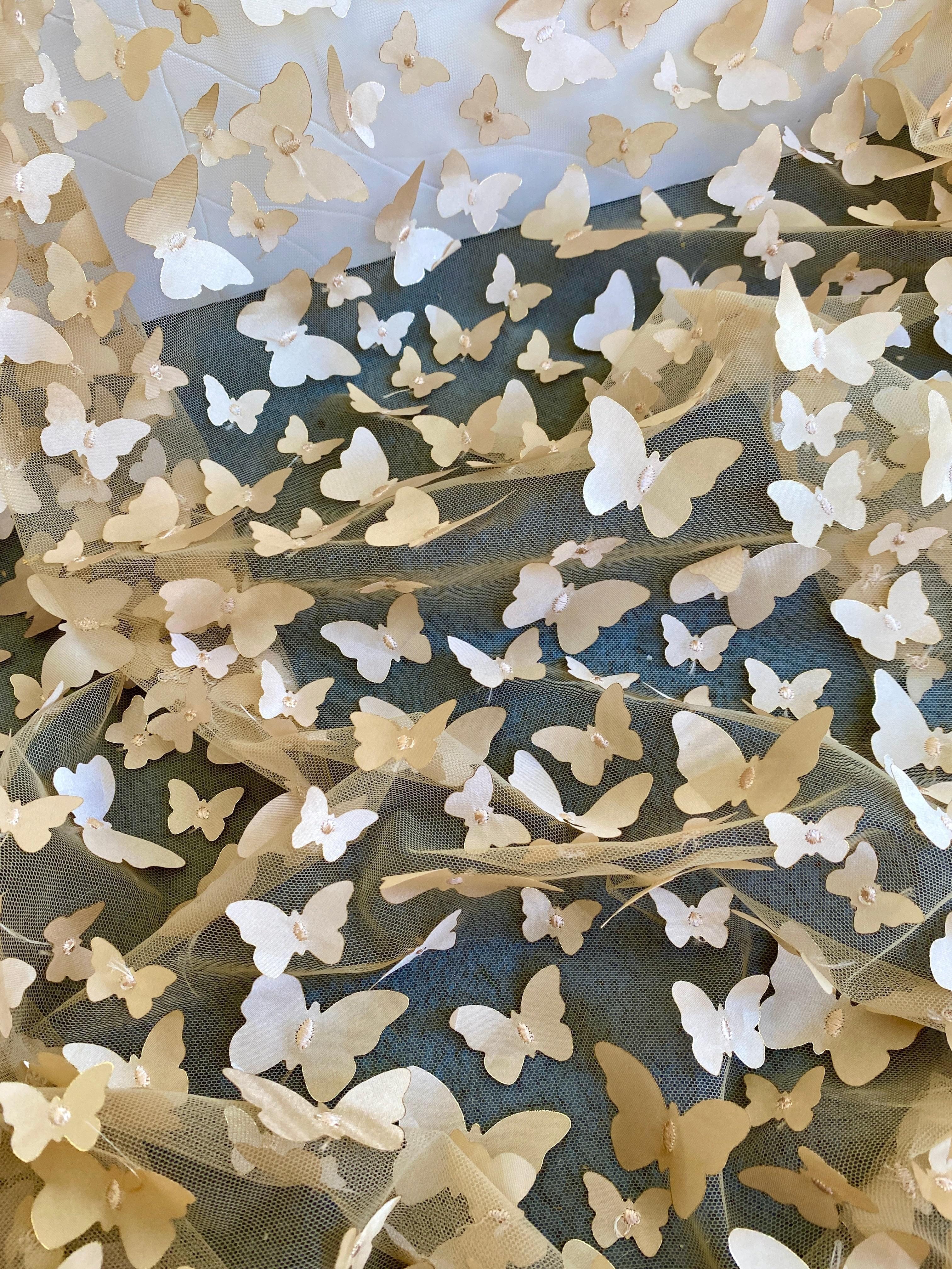 Gold 3D Butterfly Lace