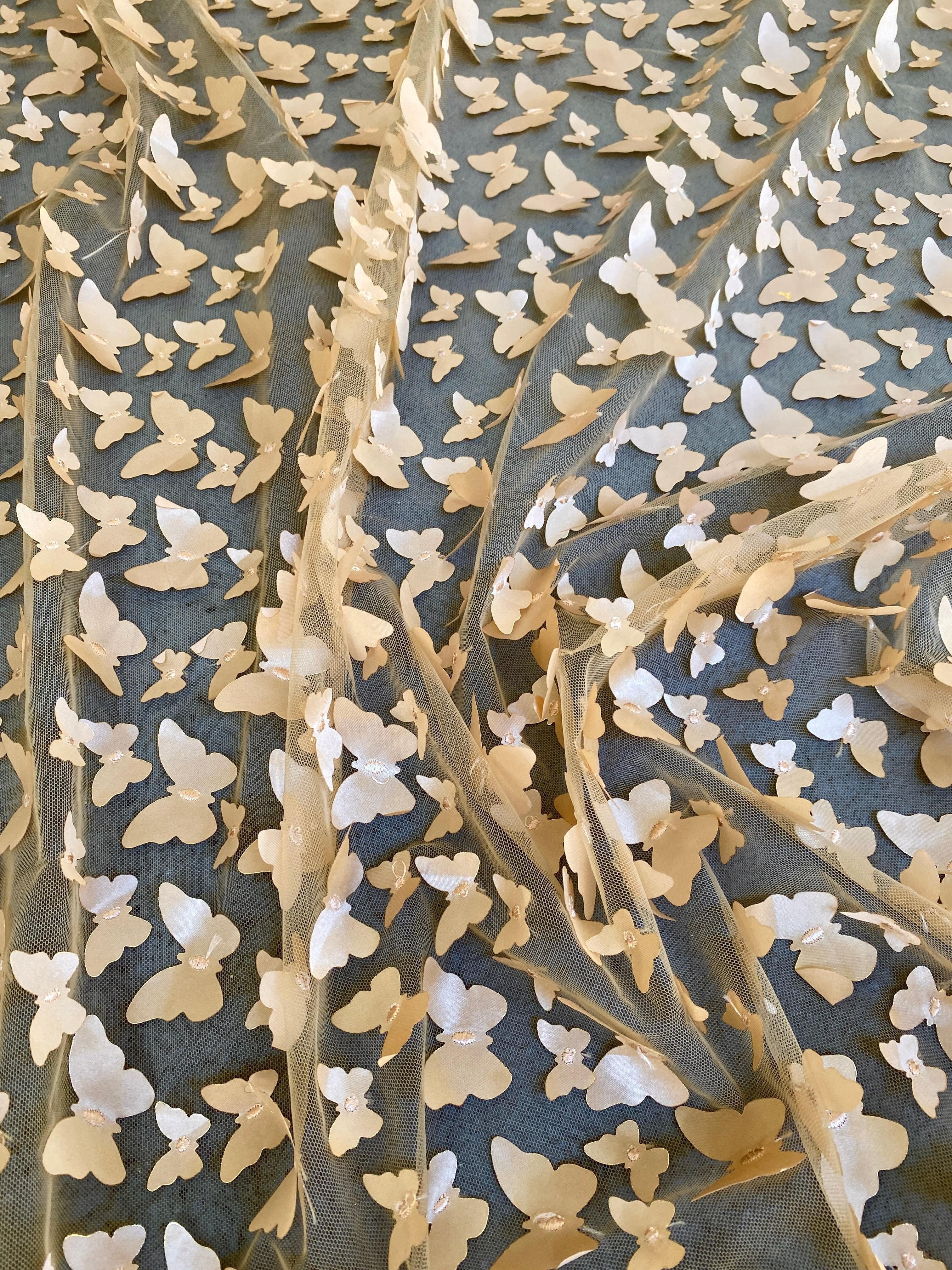 Gold 3D Butterfly Lace