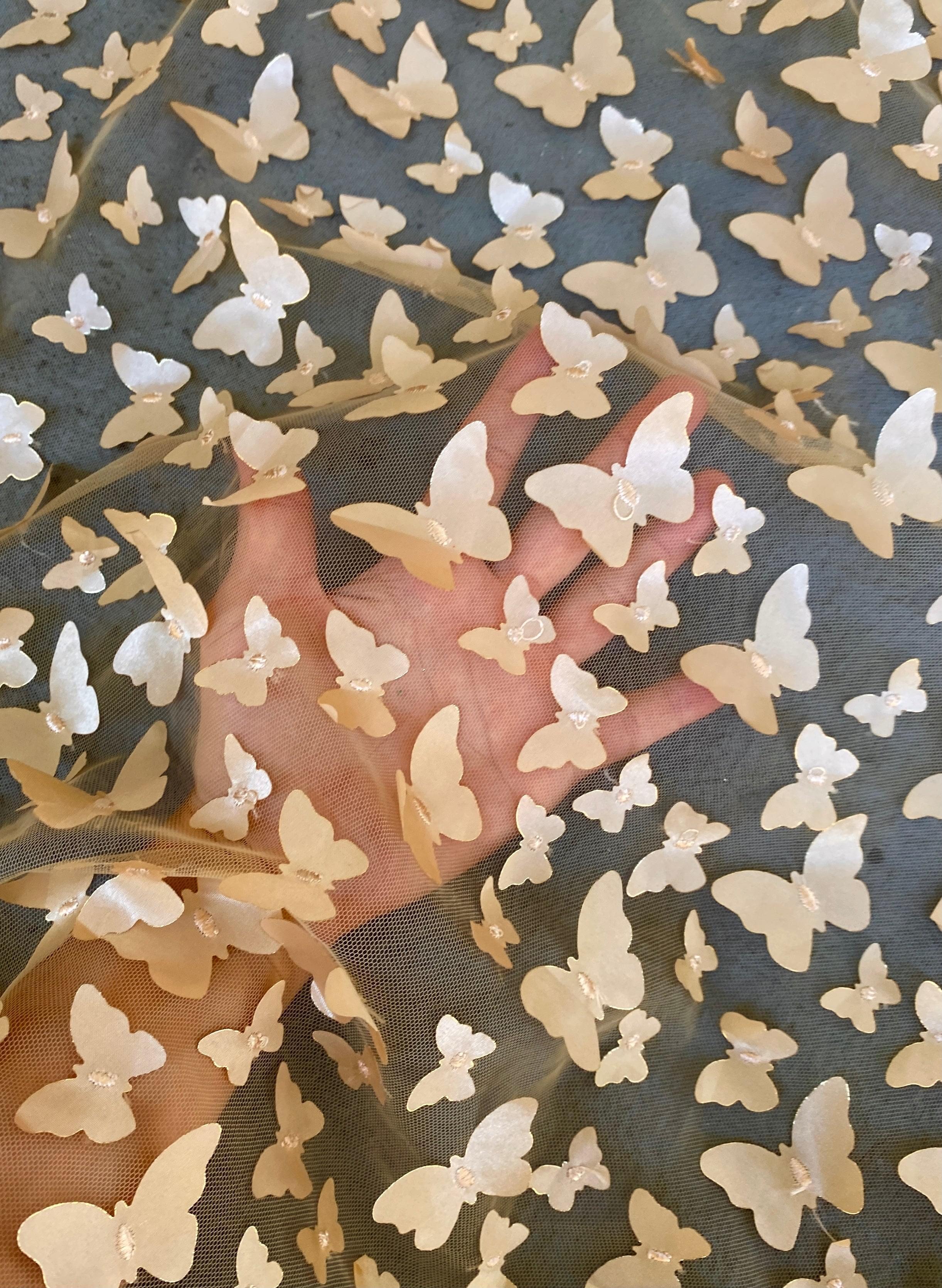 Gold 3D Butterfly Lace