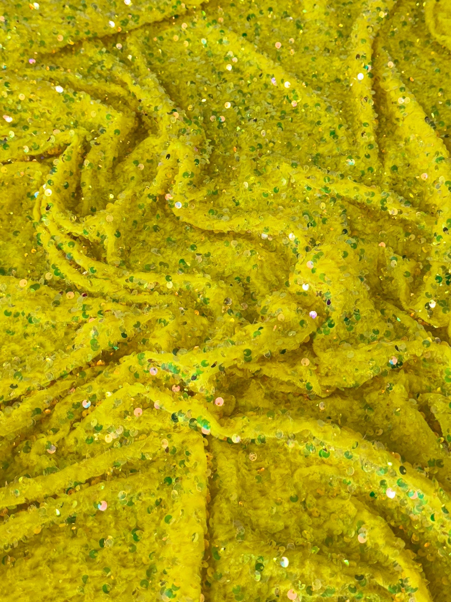 yellow iridescent sequin On velvet, yellow Sequin on velvet, Sequin on velvet, Stretch Sequin Mesh, Stretch Sequin velvet for woman,  Stretch Sequin velvet for bride, Stretch Sequin velvet on sale, Stretch Sequin velvet on discount, Stretch Sequin velvet online