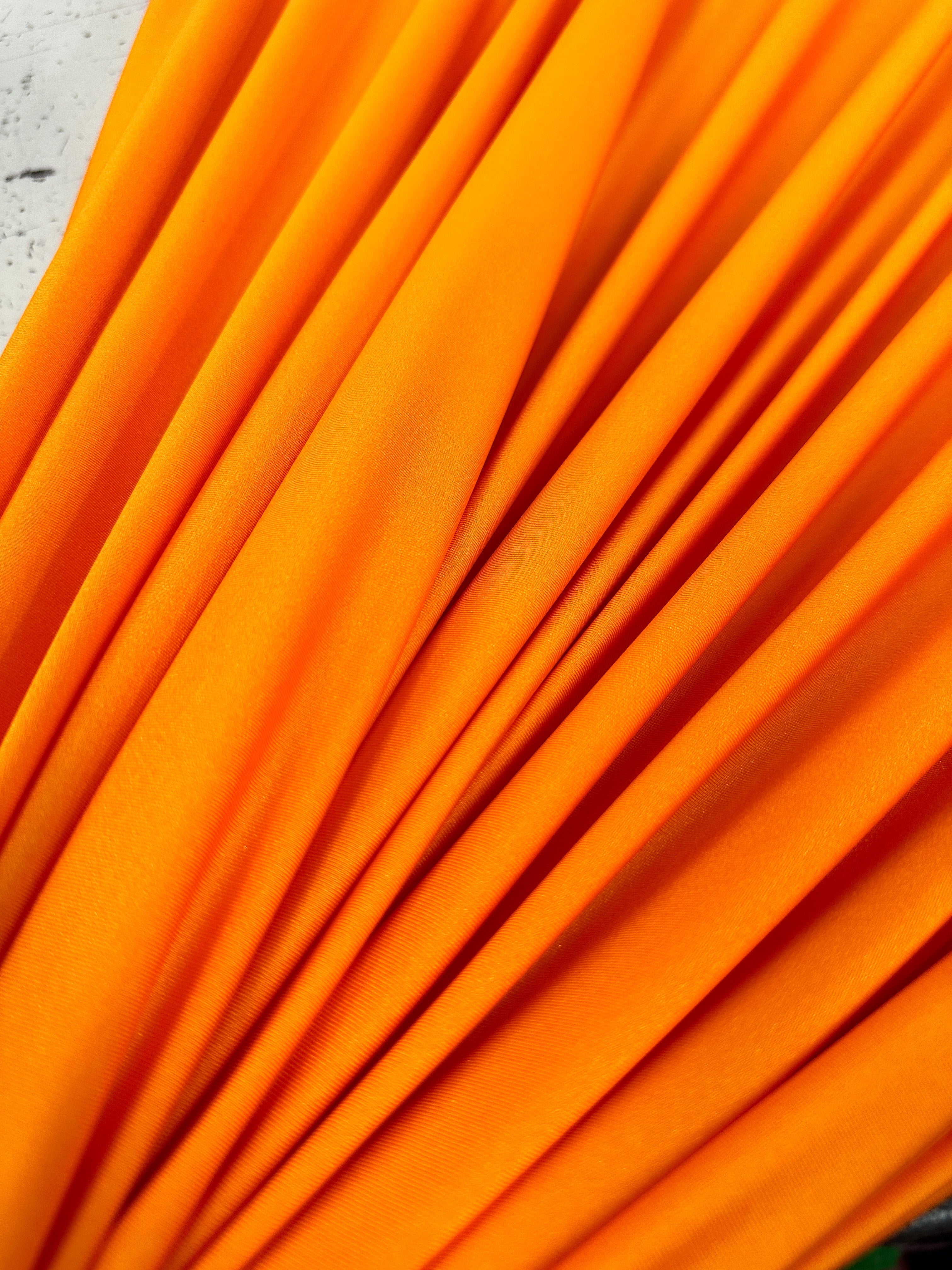 orange yoga spandex, orange nylon spandex, orange 4 way stretch spandex