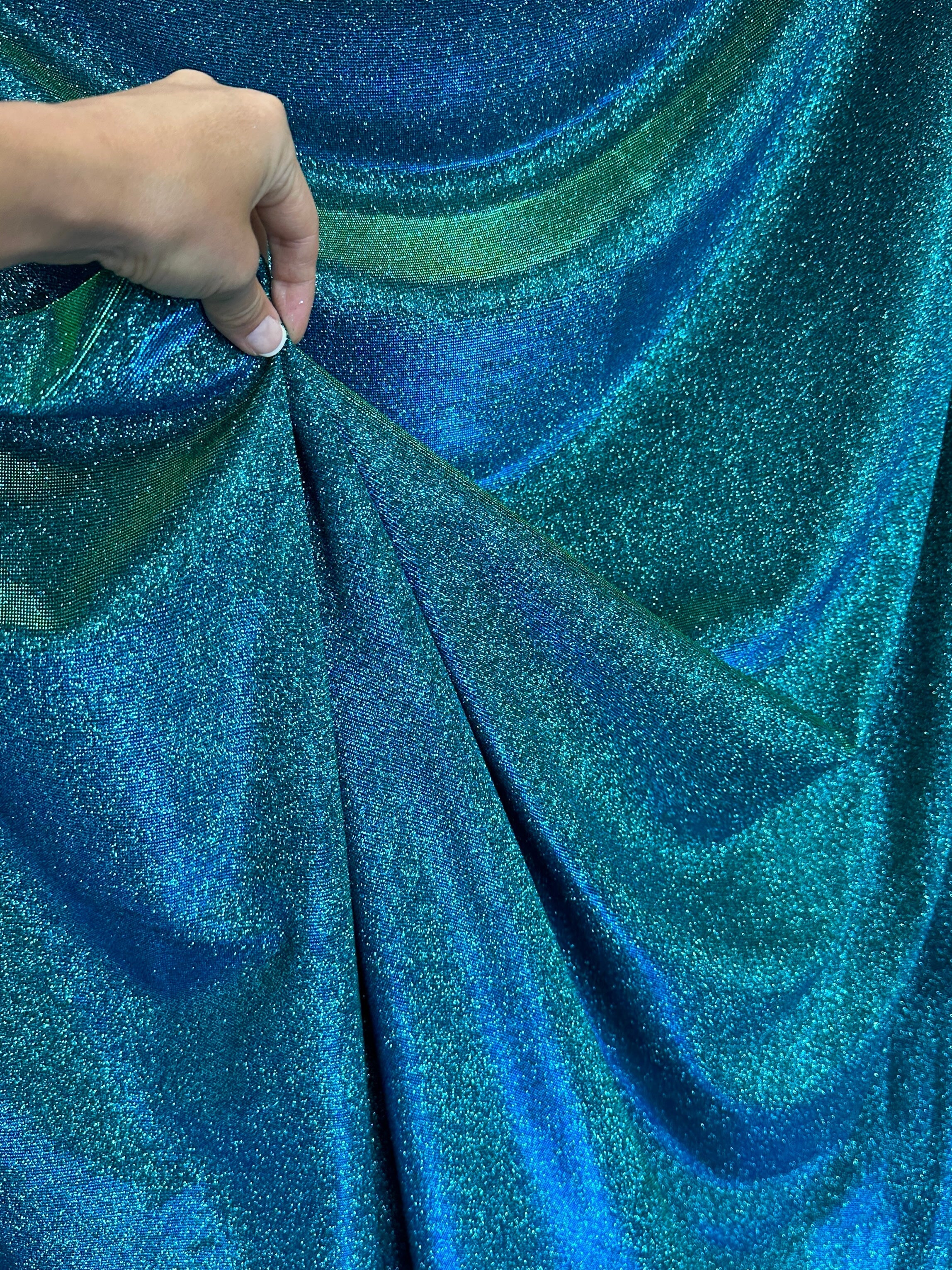 teal iridescent metallic lurex, teal blue lurex, teal green lurex fabric, lurex fabric by the yard, teal material, fabric store, luxury fabrics, cheap fabric, glittery fabric, sparkle fabric, glimmery fabric, shimmery fabric